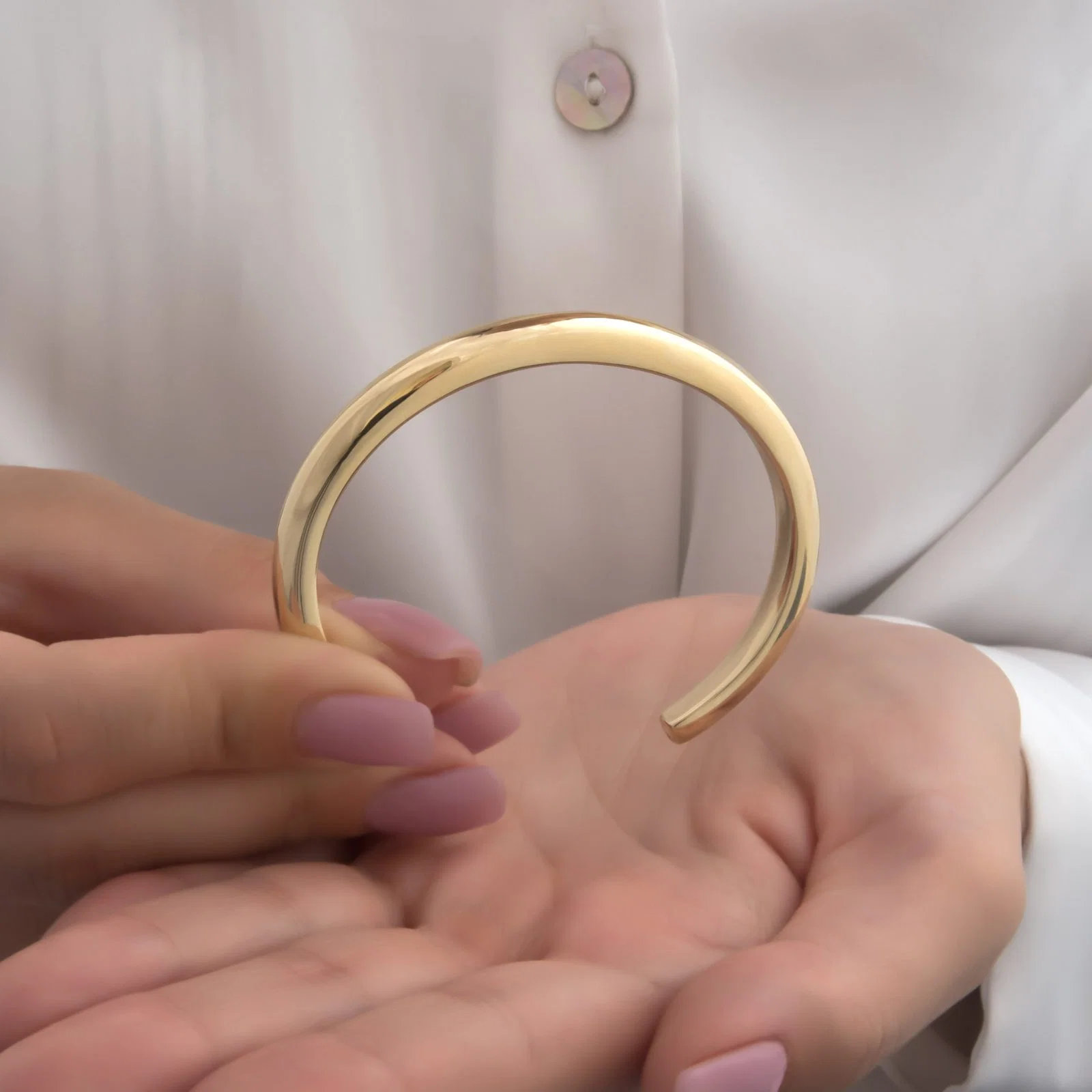 Chunky Open Bangle 8mm — additional product image 6 from AntEva Crafts