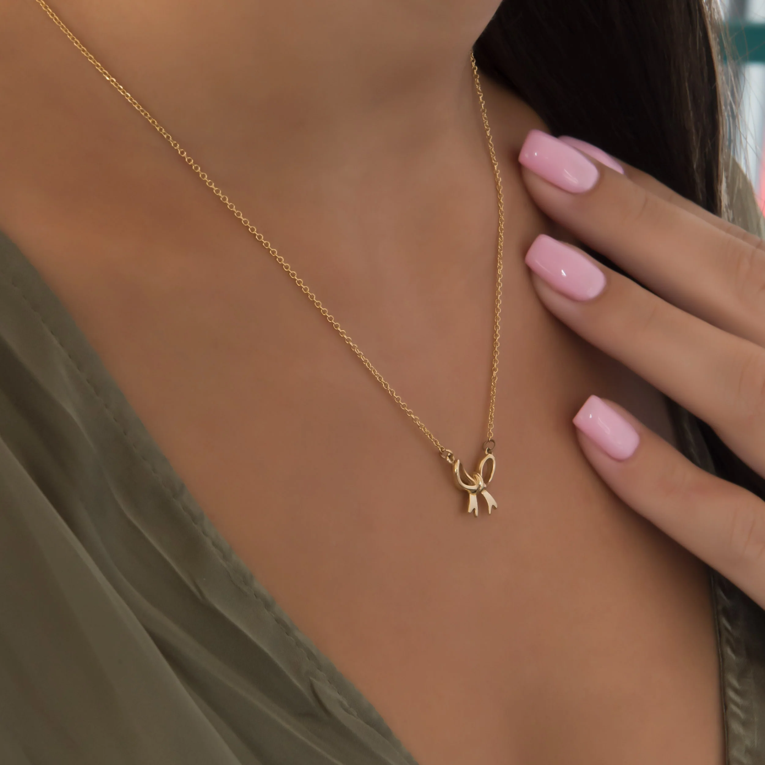 Dainty Bow Necklace — additional product image 4 from AntEva Crafts