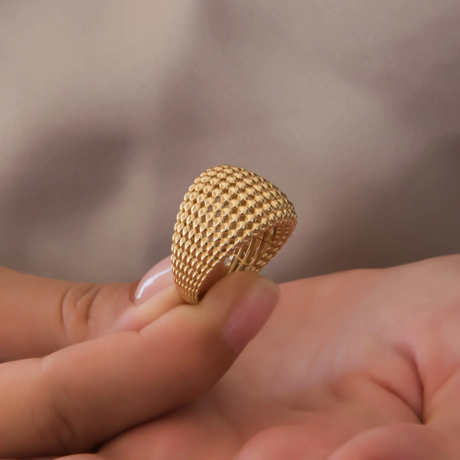 Chunky Beaded Ring — additional product image 3 from AntEva Crafts