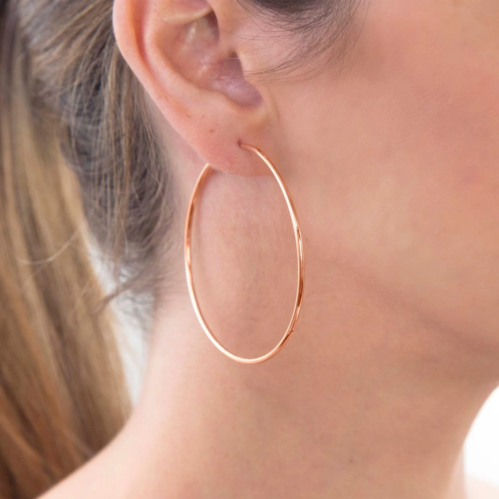 Large Classic Hoop Earrings — additional product image 5 from AntEva Crafts