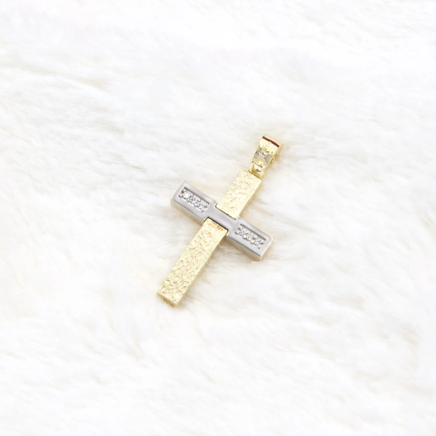 Matte Zircon Cross Pendant
