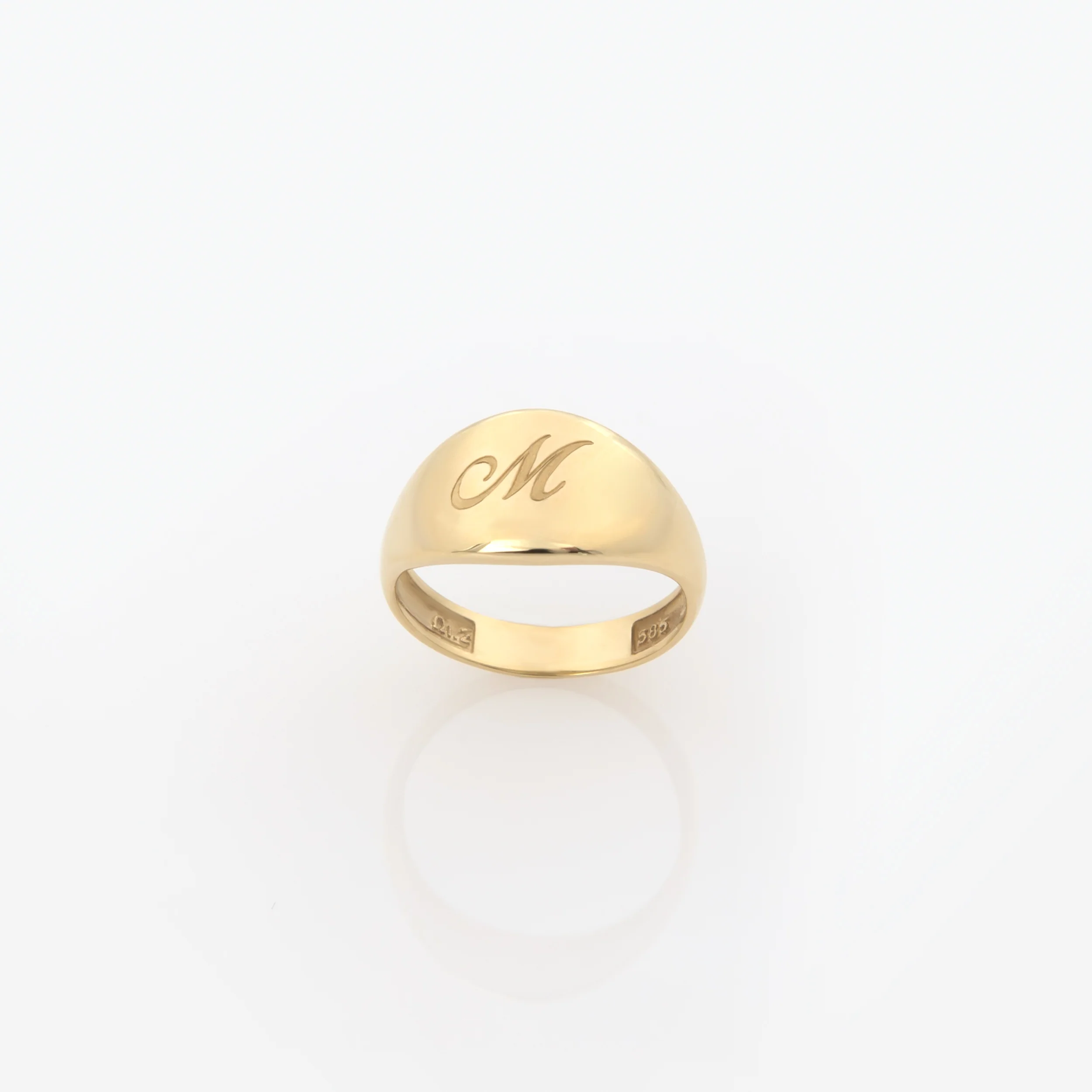 Gold Pinky Signet Ring — additional product image 3 from AntEva Crafts