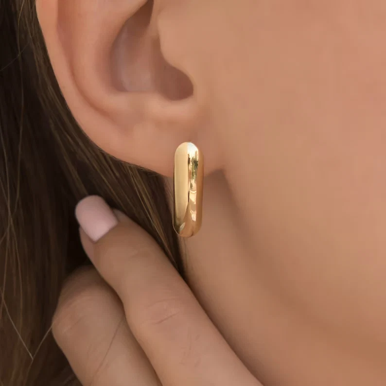 Triangle Hoop Earrings — additional product image 4 from AntEva Crafts