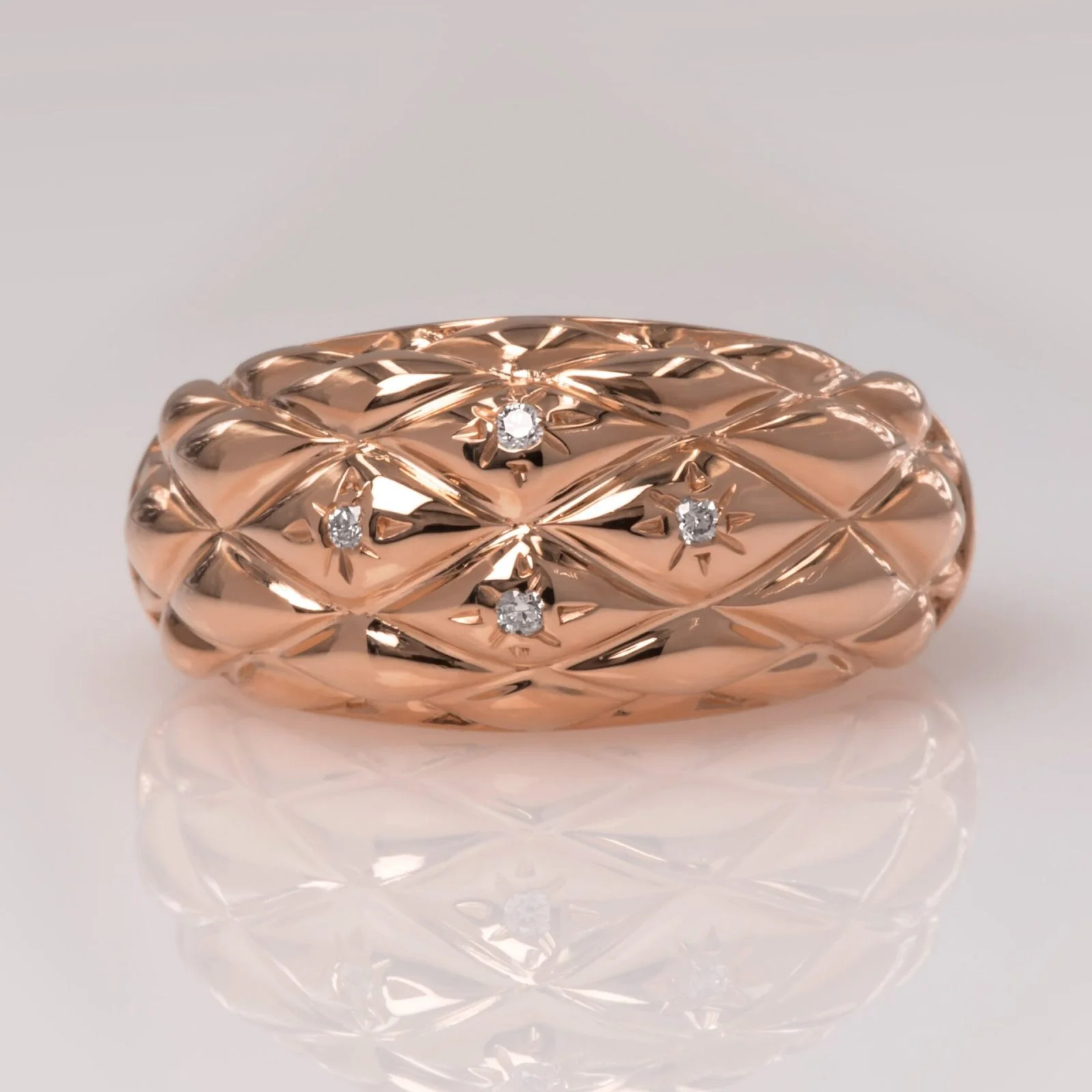 Kylie Dome Diamond Cut Ring — additional product image 6 from AntEva Crafts