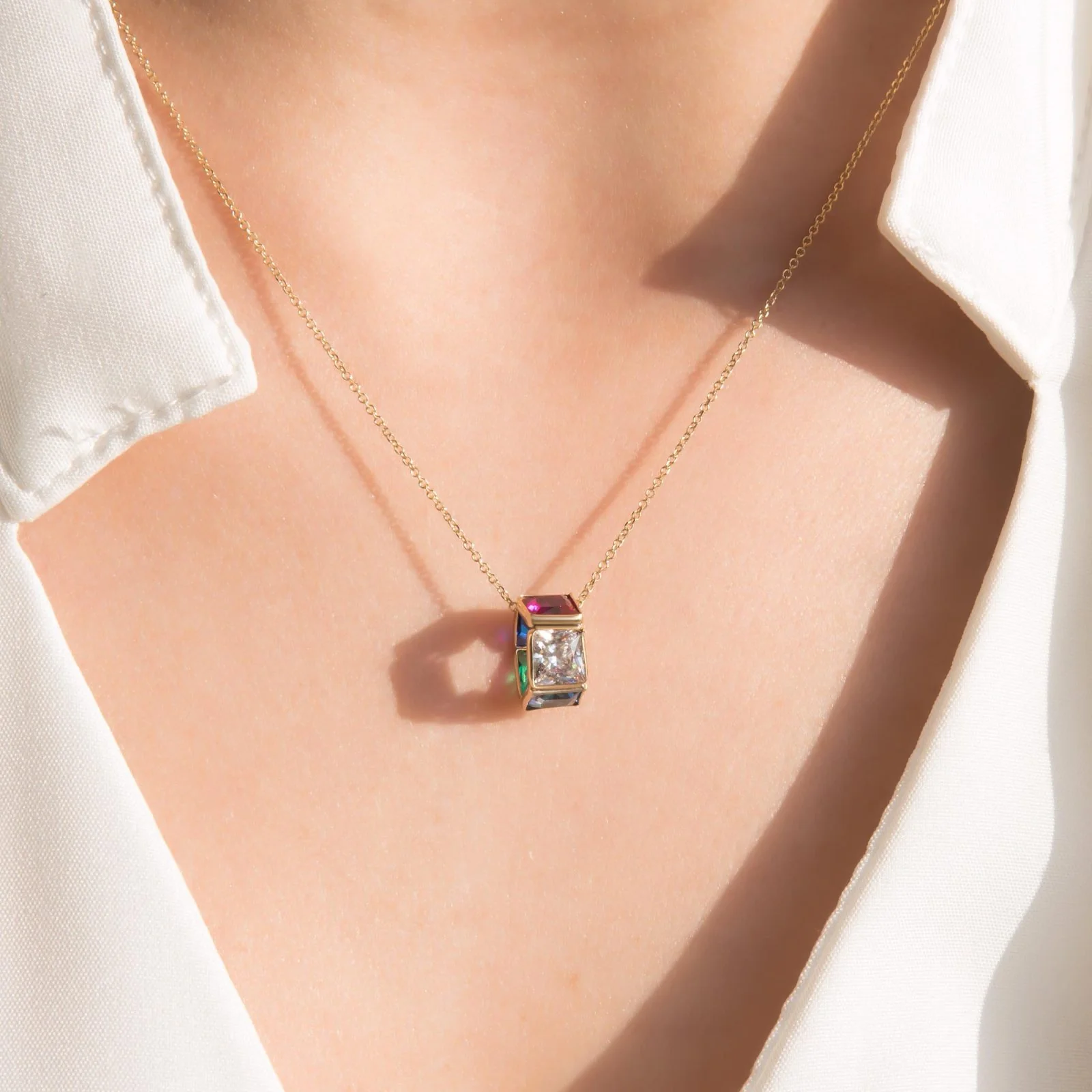 Colourful Rainbow Necklace — additional product image 4 from AntEva Crafts