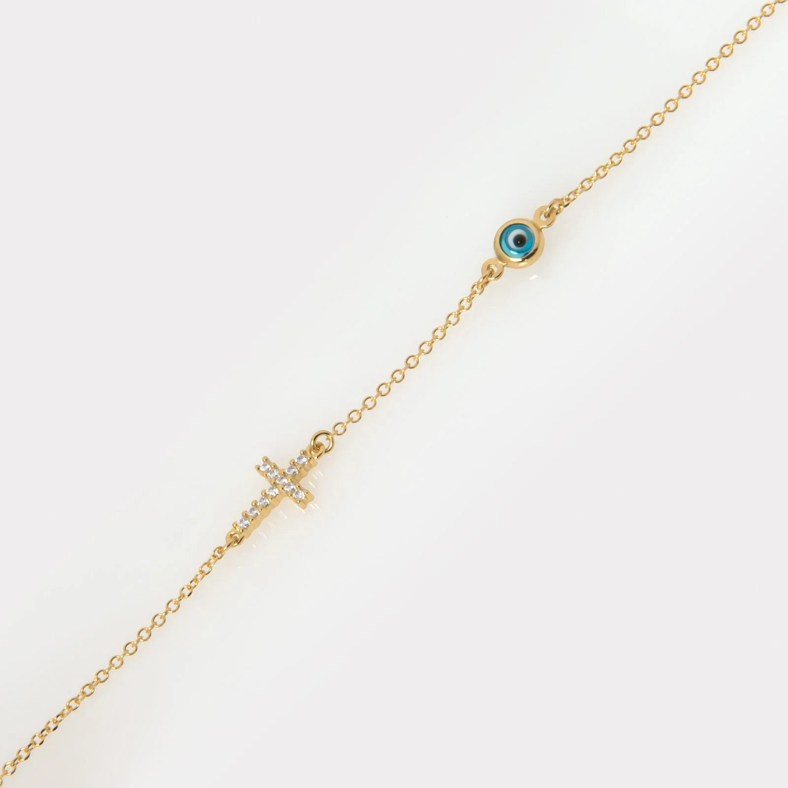 Evil Eye Cross Chain Bracelet — additional product image 5 from AntEva Crafts