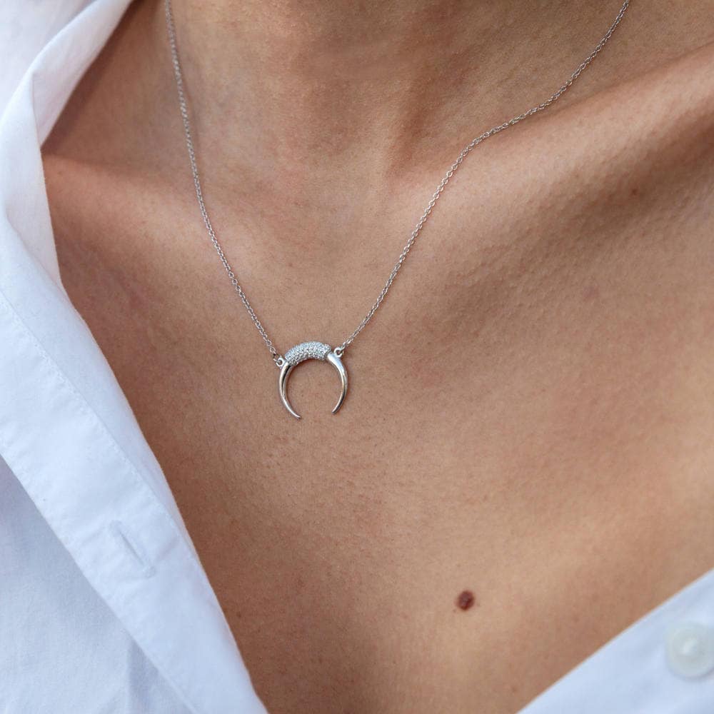 Diamonds Horn Necklace — additional product image 4 from AntEva Crafts