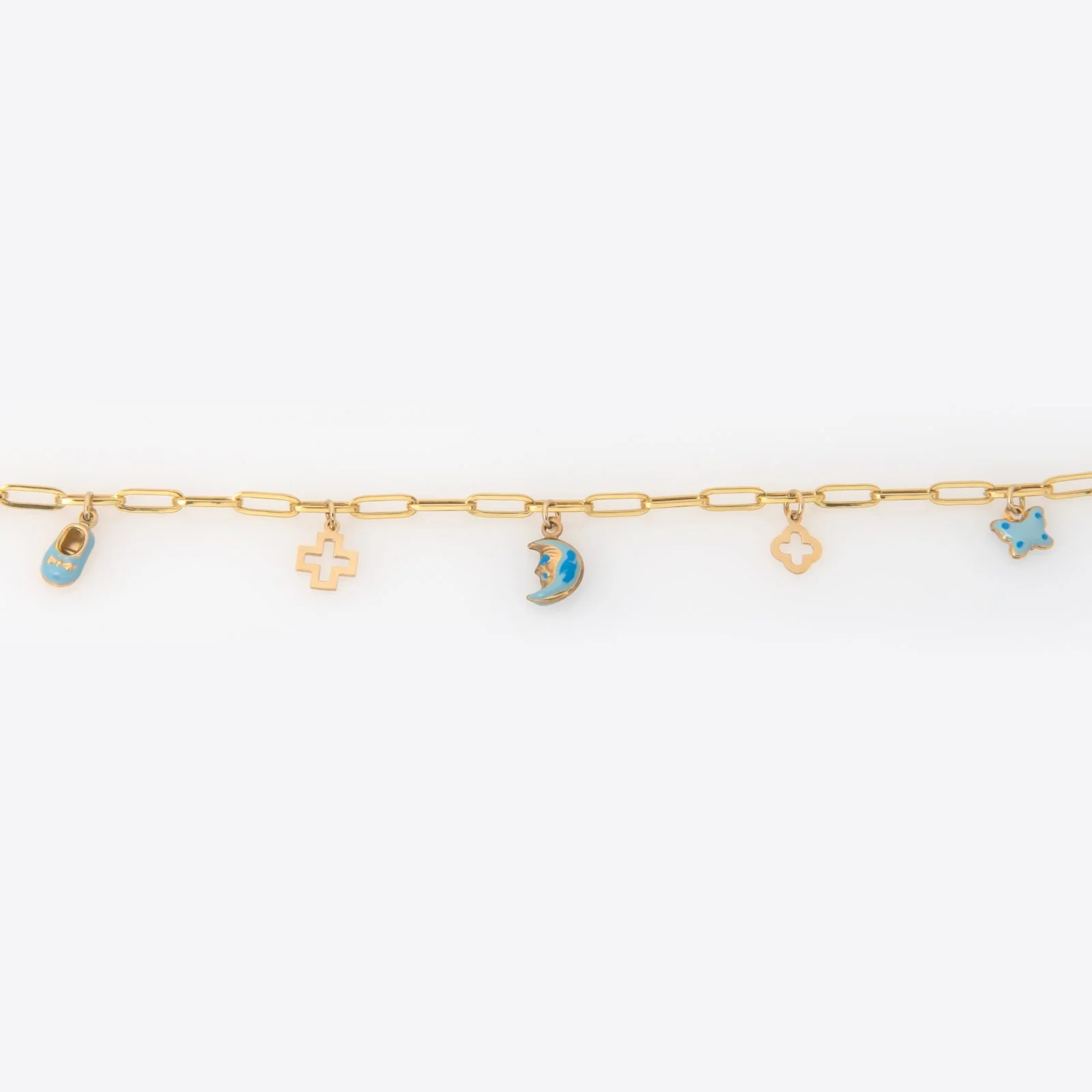 Chain Charm Bracelet with Blue Moon Charm — additional product image 2 from AntEva Crafts