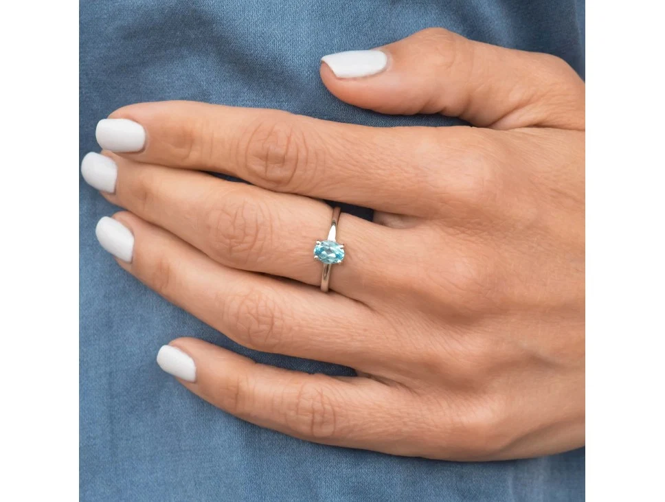 Oval Birthstone Solitaire Ring — additional product image 4 from AntEva Crafts