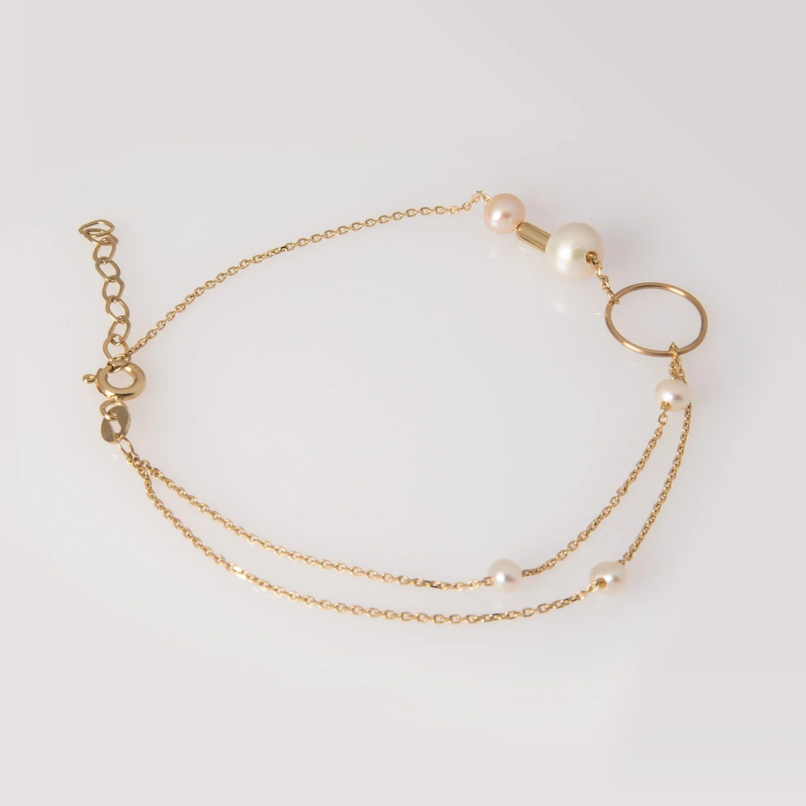 Double Circle Chain Pearl Set — additional product image 4 from AntEva Crafts