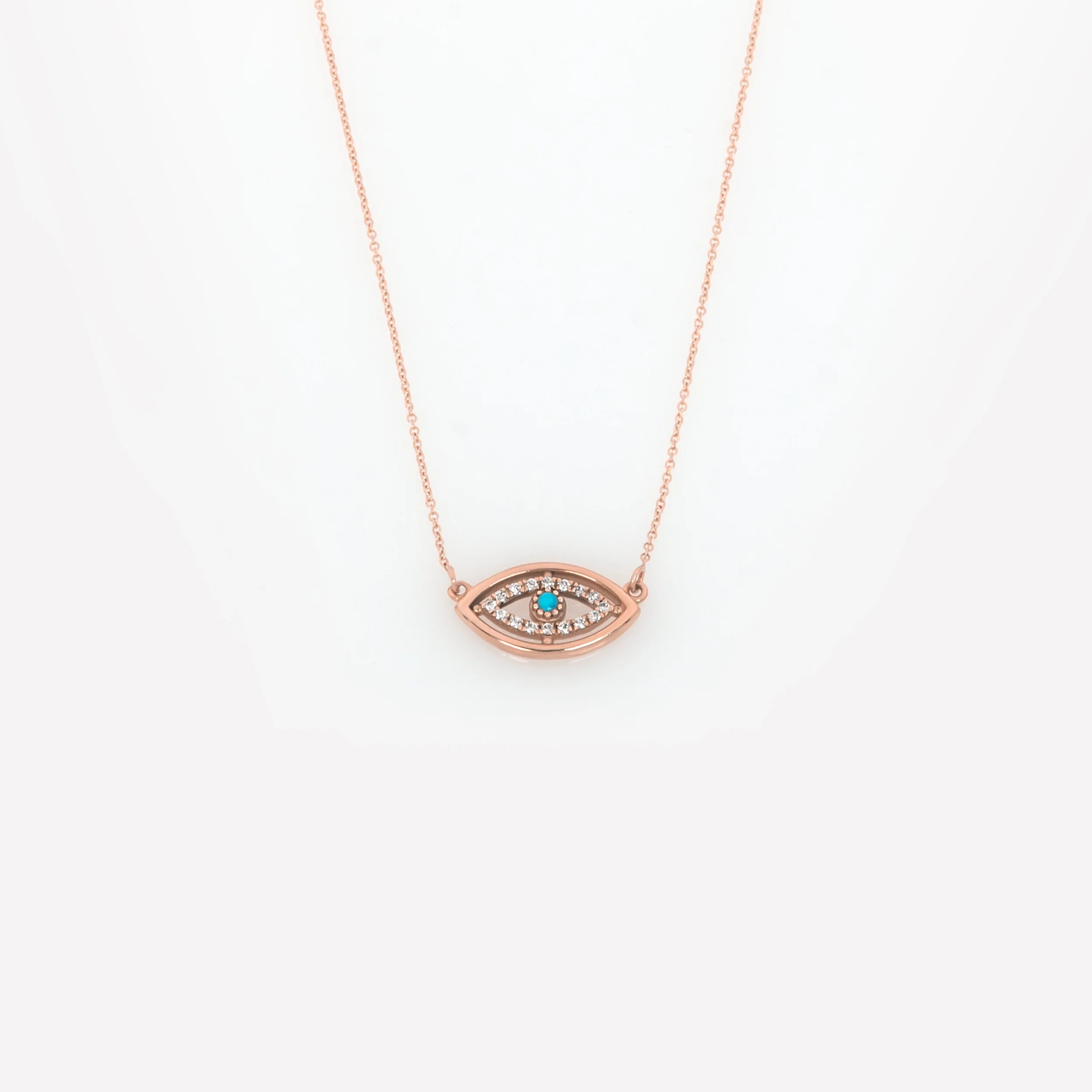 Gemstone Evil Eye Necklace — additional product image 4 from AntEva Crafts
