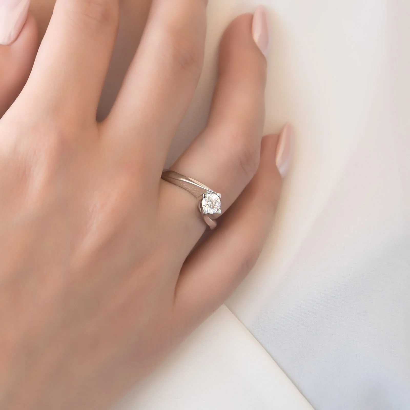Solitaire Moissanite Ring 0.50 ct — additional product image 2 from AntEva Crafts