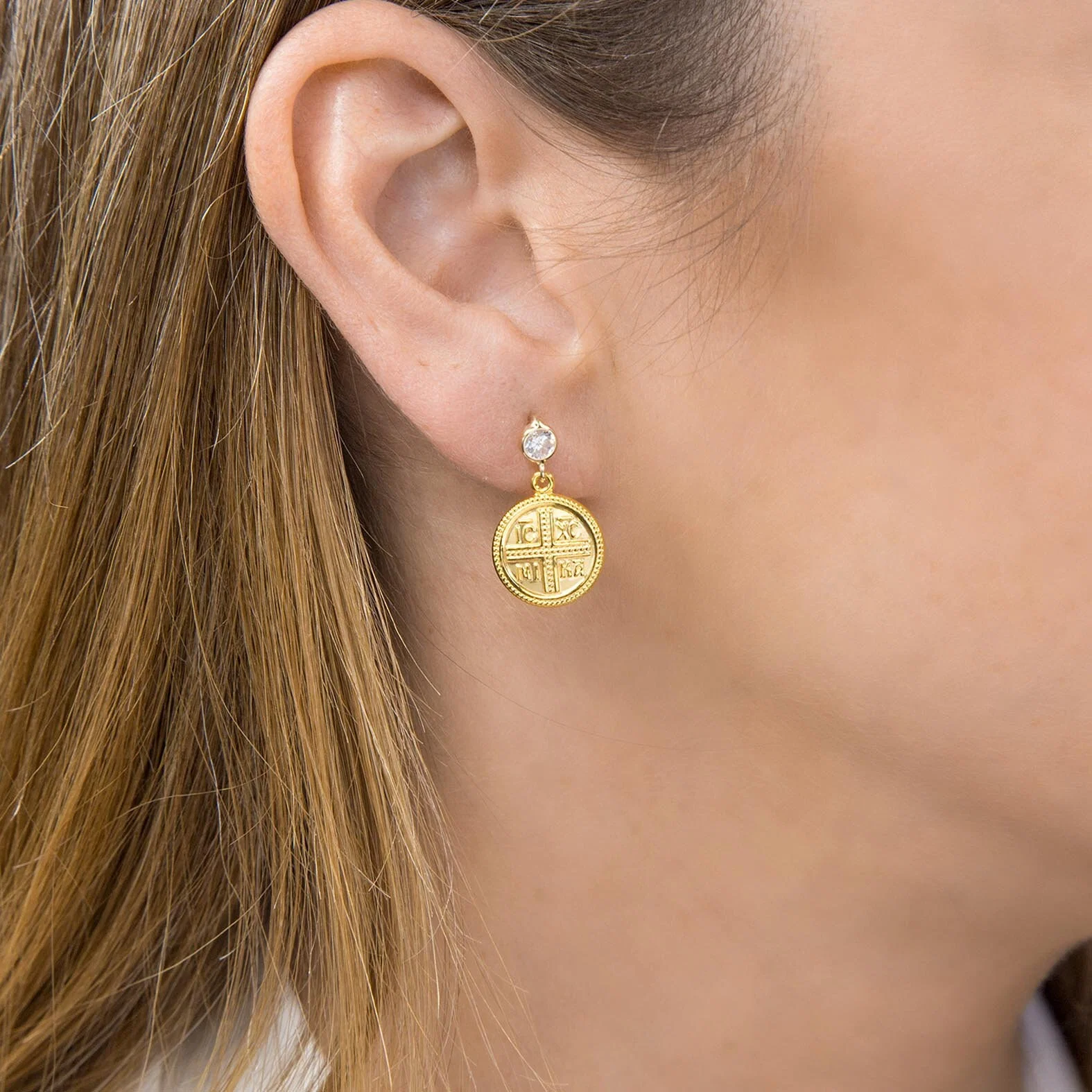 Christian Coin Earrings — additional product image 2 from AntEva Crafts