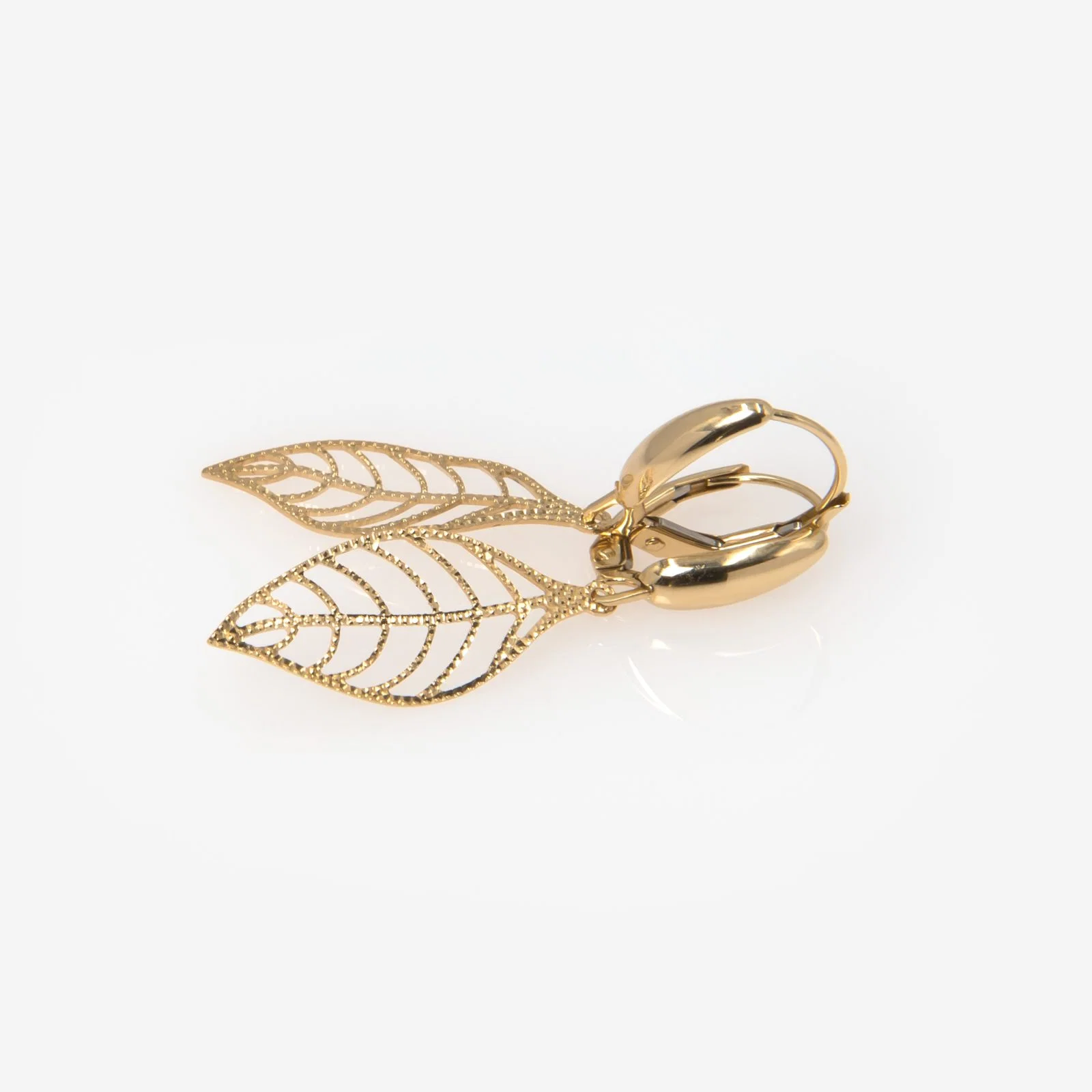 Leaf Shaped Earrings — additional product image 3 from AntEva Crafts