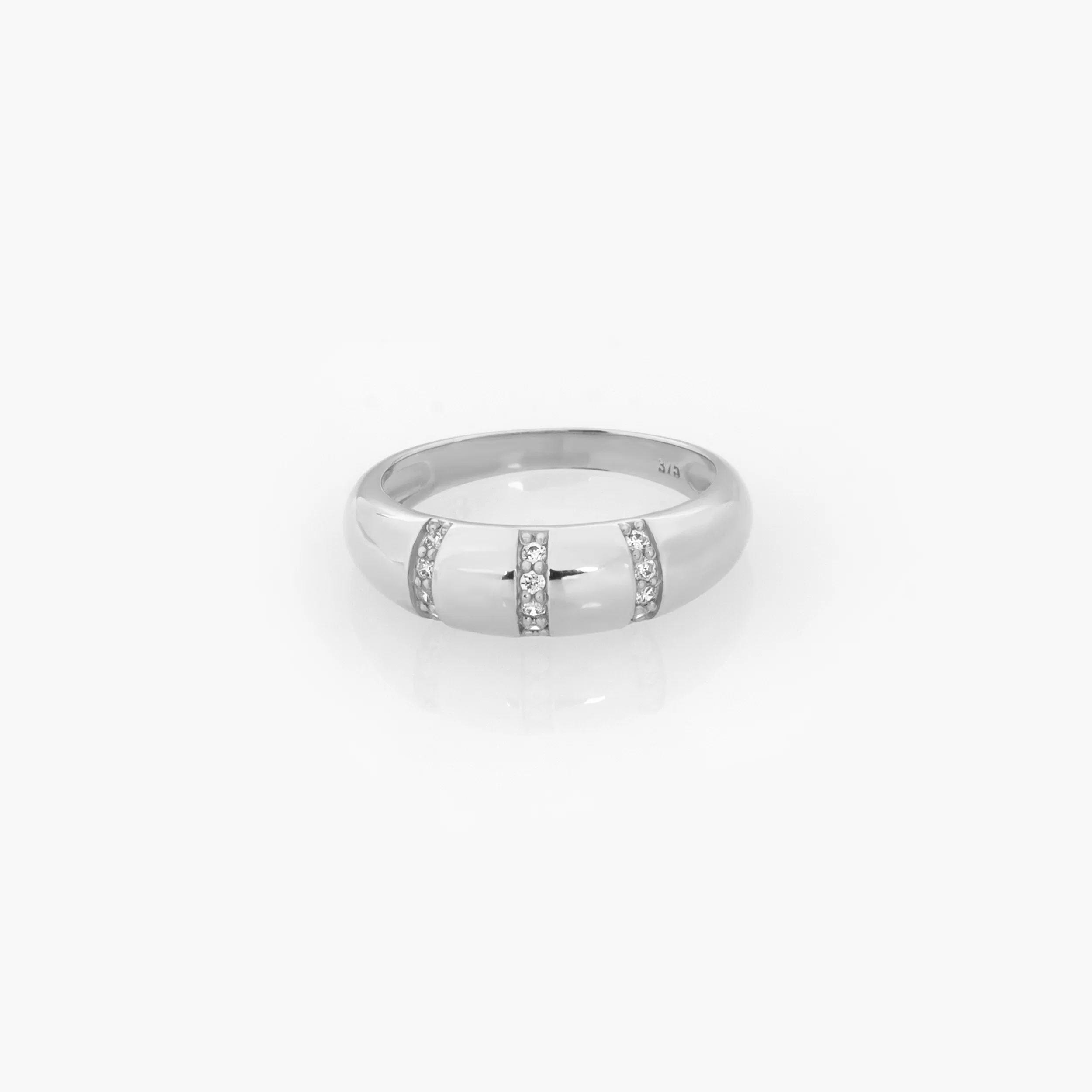 Dome Pave Gemstone Ring — additional product image 6 from AntEva Crafts