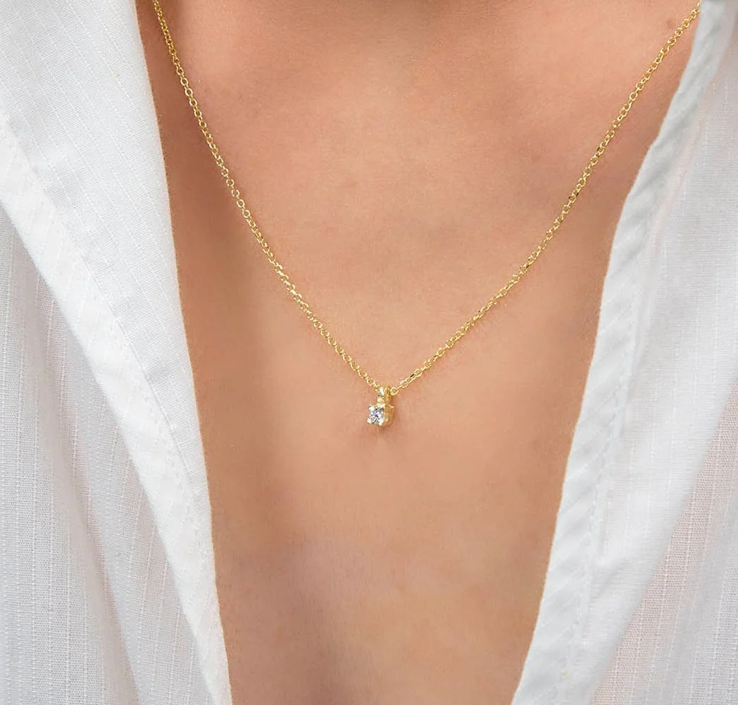 Gemstone Solitaire Necklace — additional product image 2 from AntEva Crafts