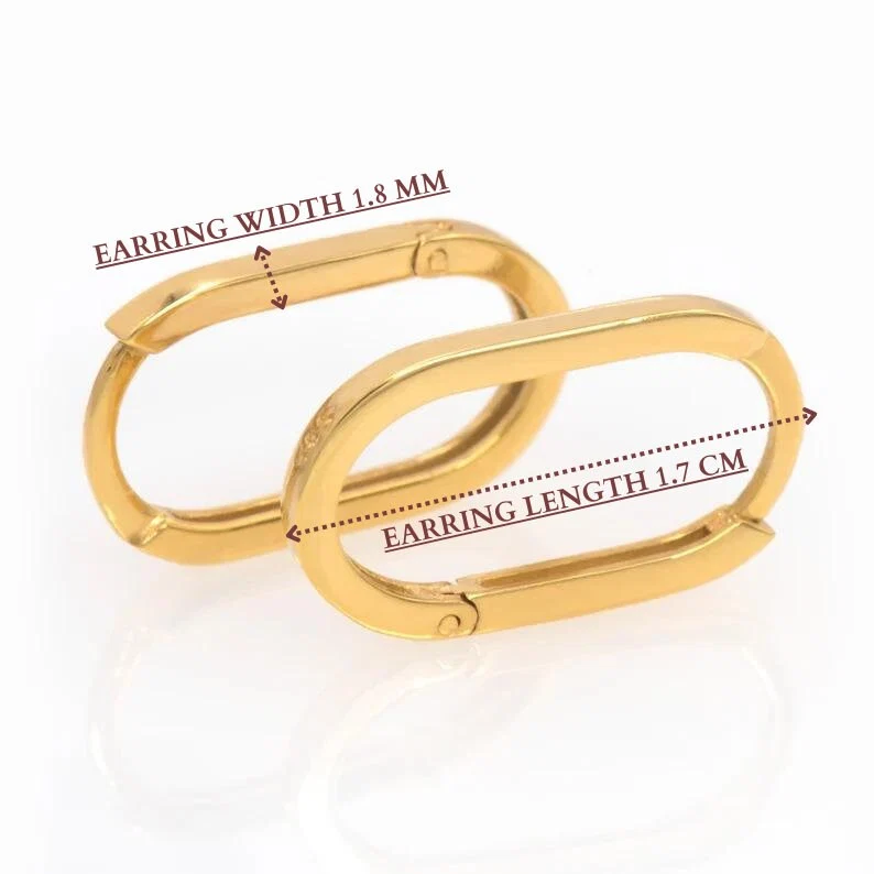 Paperclip Oval Hoop Earrings — additional product image 10 from AntEva Crafts