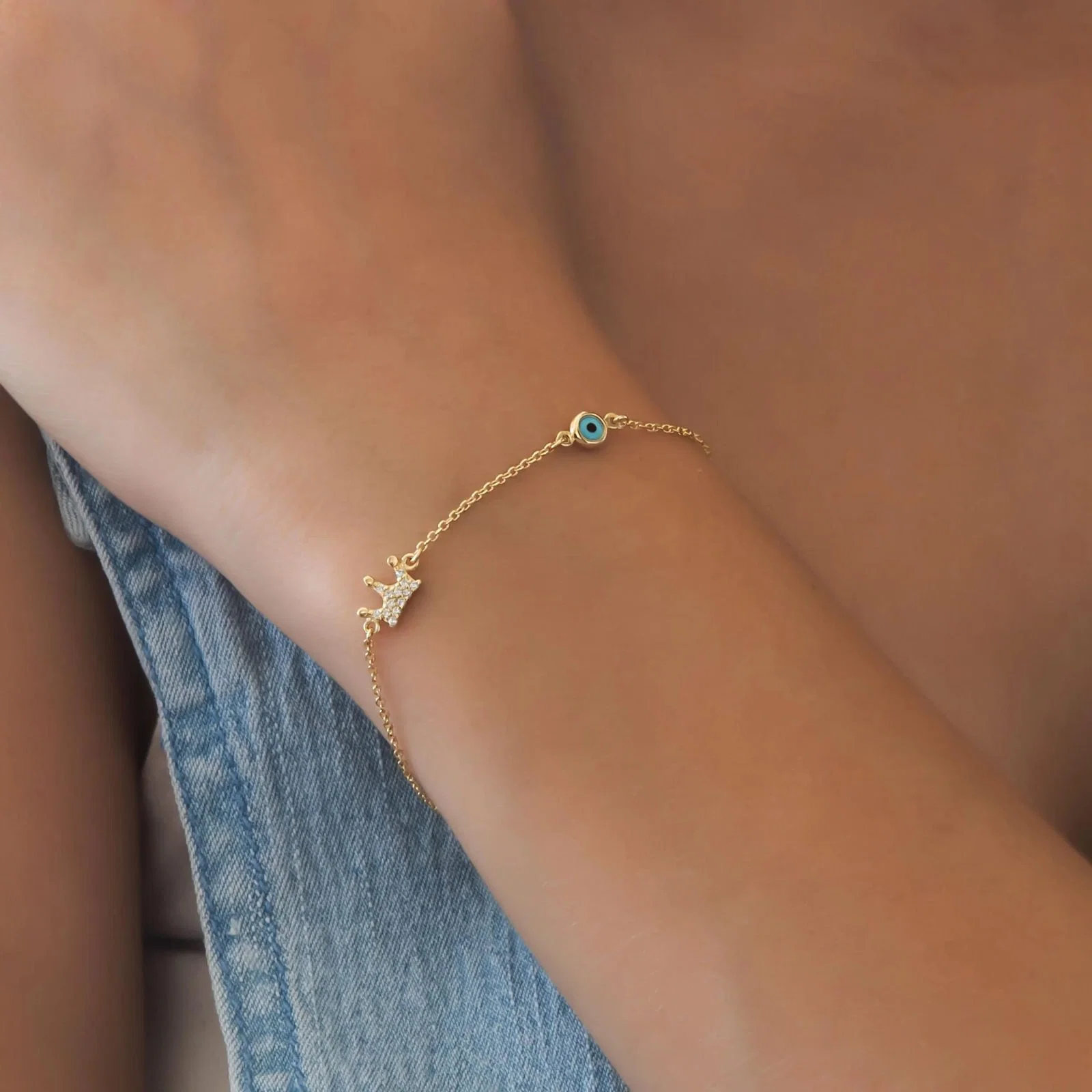 Evil Eye Crown Bracelet — additional product image 2 from AntEva Crafts