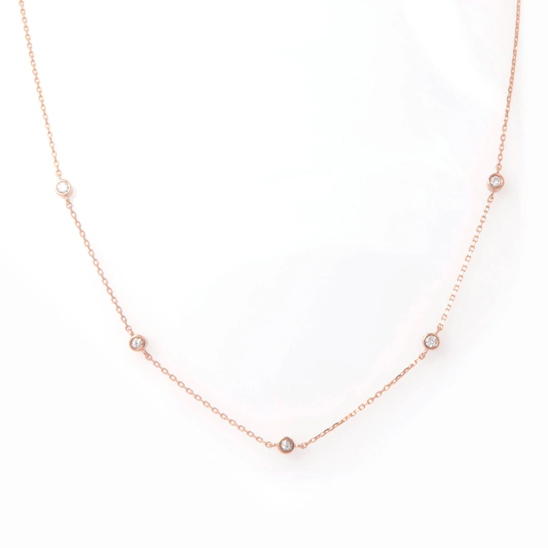 Diamond Station Necklace — additional product image 7 from AntEva Crafts
