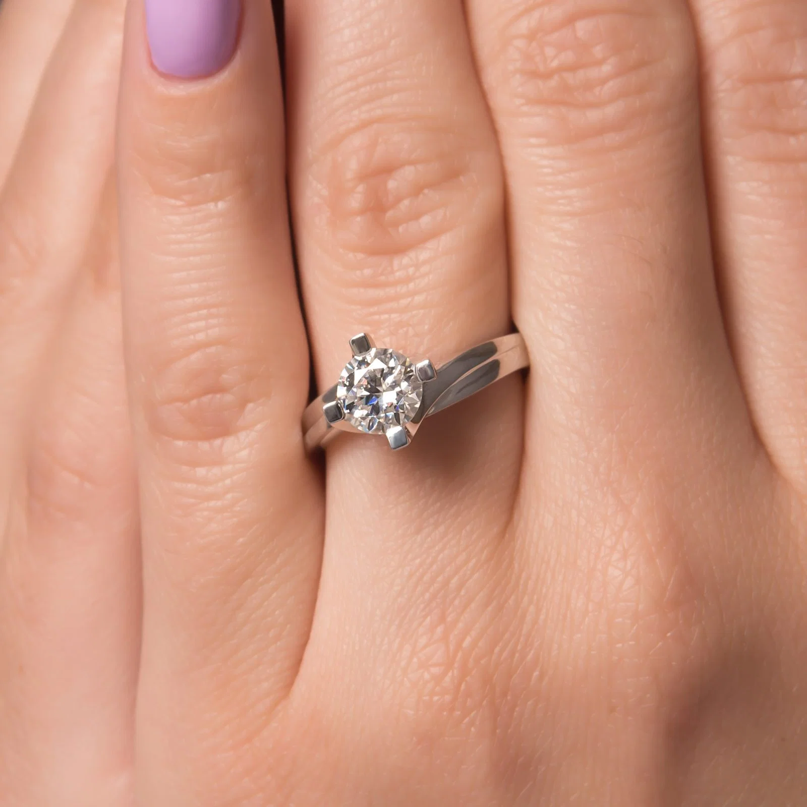 Solitaire Moissanite Ring 14k — additional product image 2 from AntEva Crafts