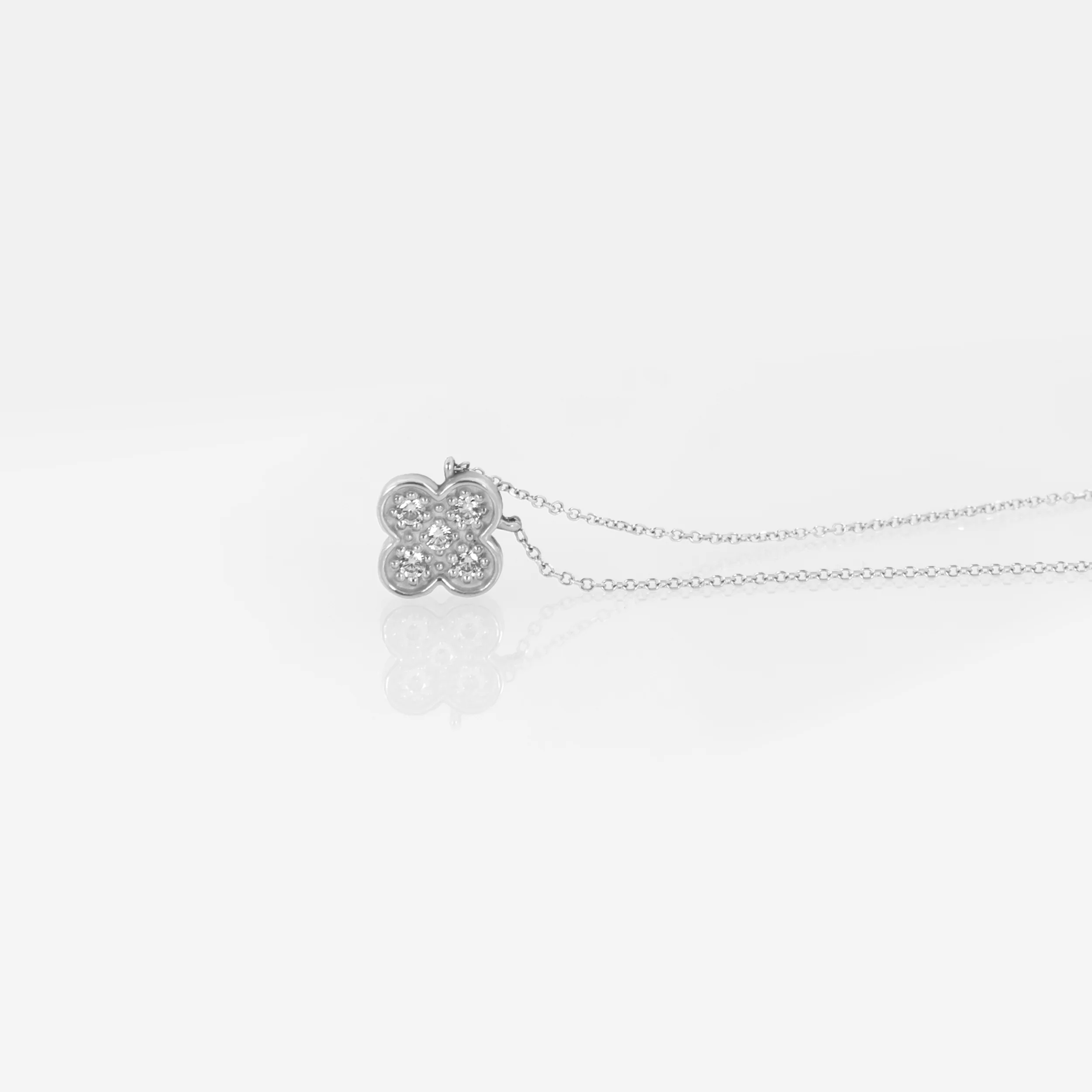 Four Leaf Clover Gemstone Necklace — additional product image 5 from AntEva Crafts