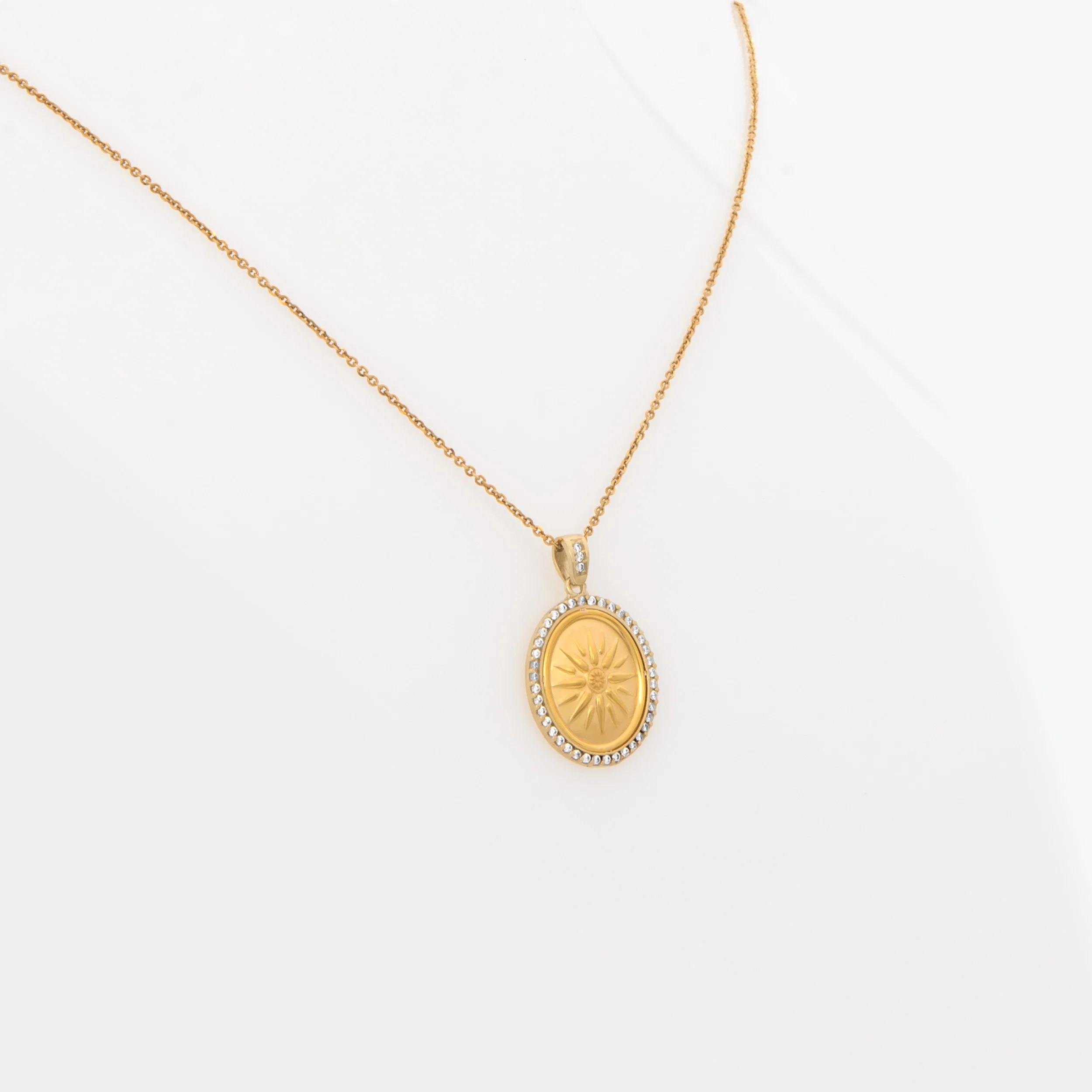 Oval Vergina Sun Gemstone Pendant — additional product image 3 from AntEva Crafts