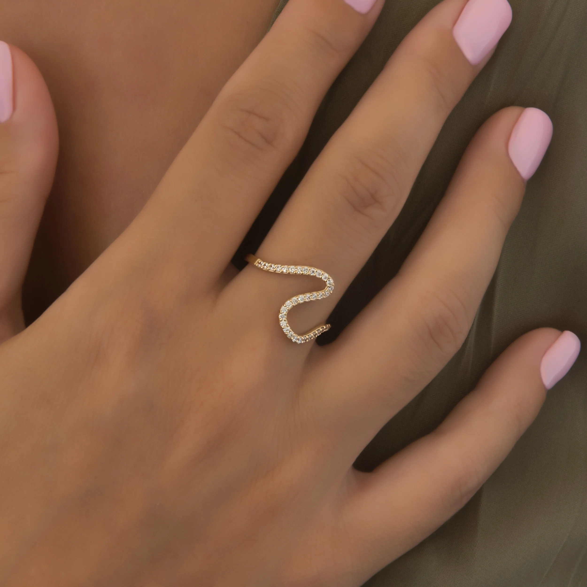 Gemstone Wave Ring — additional product image 2 from AntEva Crafts