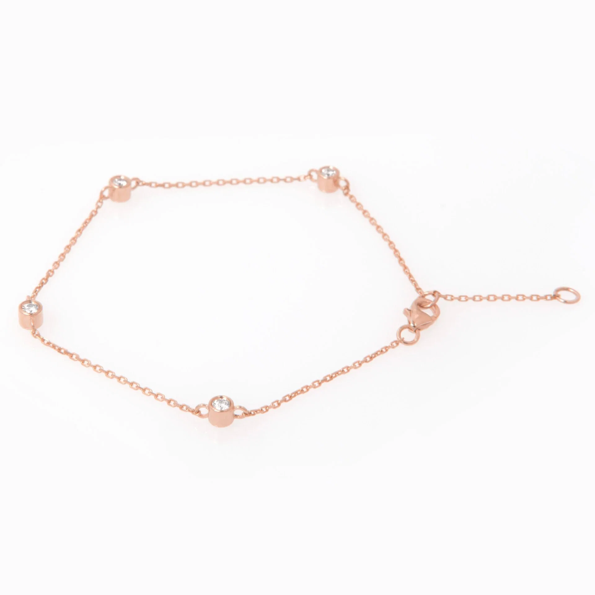 Diamond Solitaire Bracelet with 8 Diamonds — additional product image 7 from AntEva Crafts