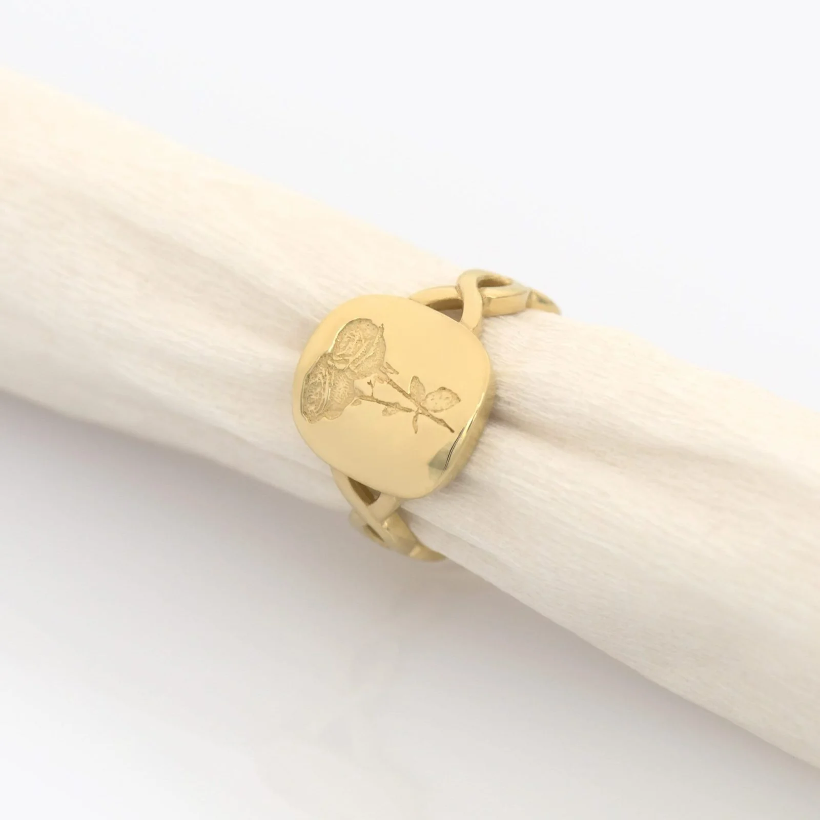 Birth Flower Signet Ring — additional product image 3 from AntEva Crafts