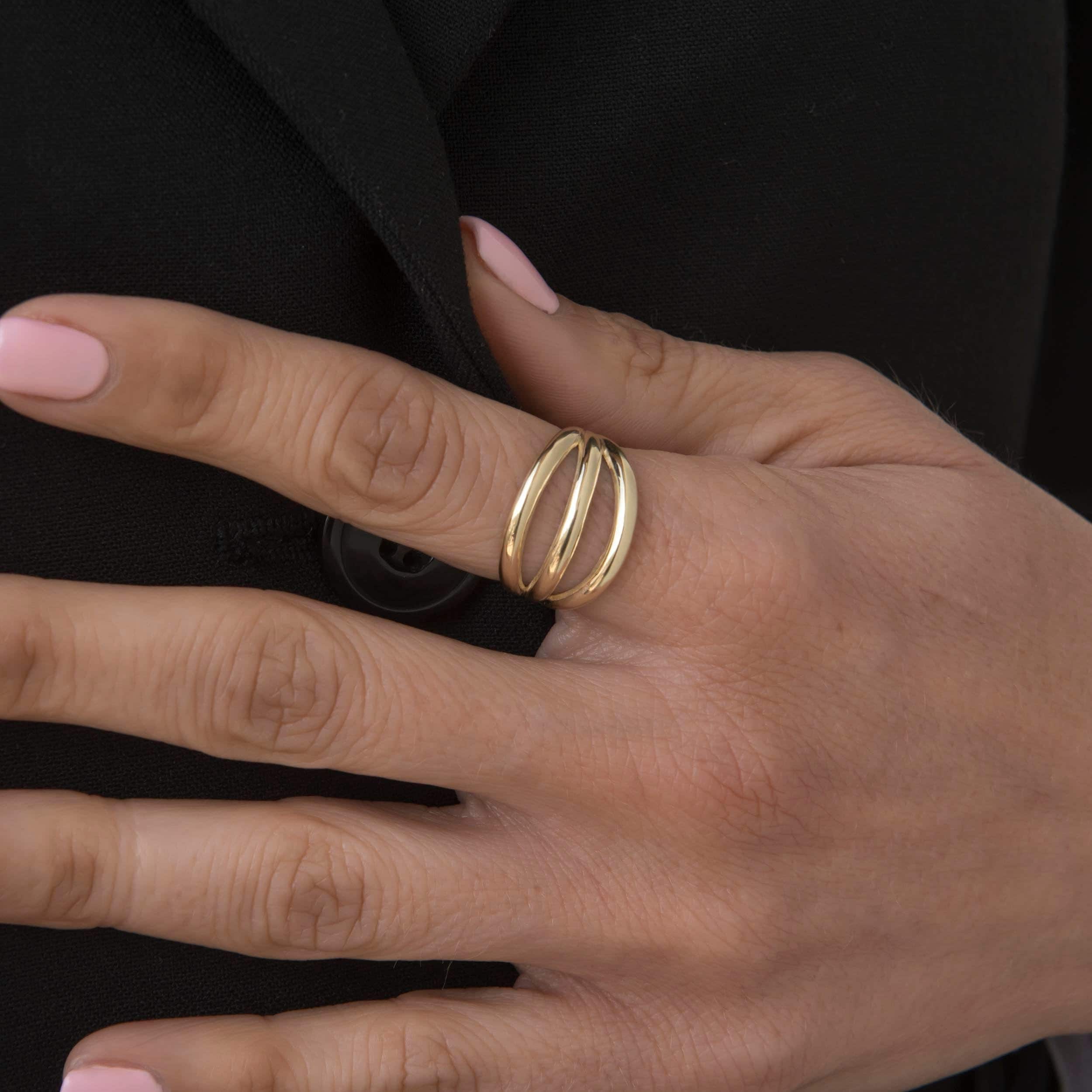 Triple Split Dome Ring — additional product image 2 from AntEva Crafts
