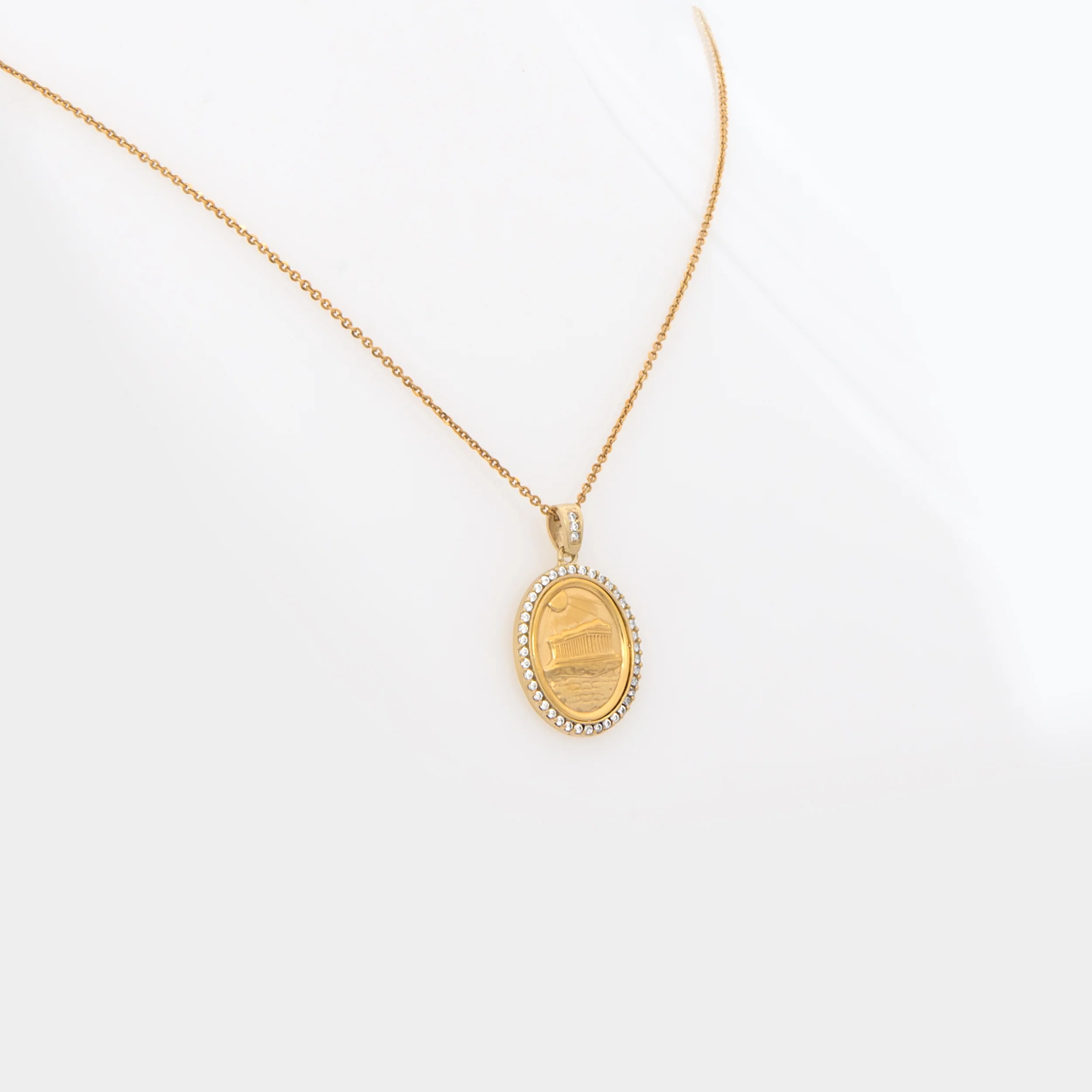 Oval Parthenon Gemstone Pendant — additional product image 4 from AntEva Crafts