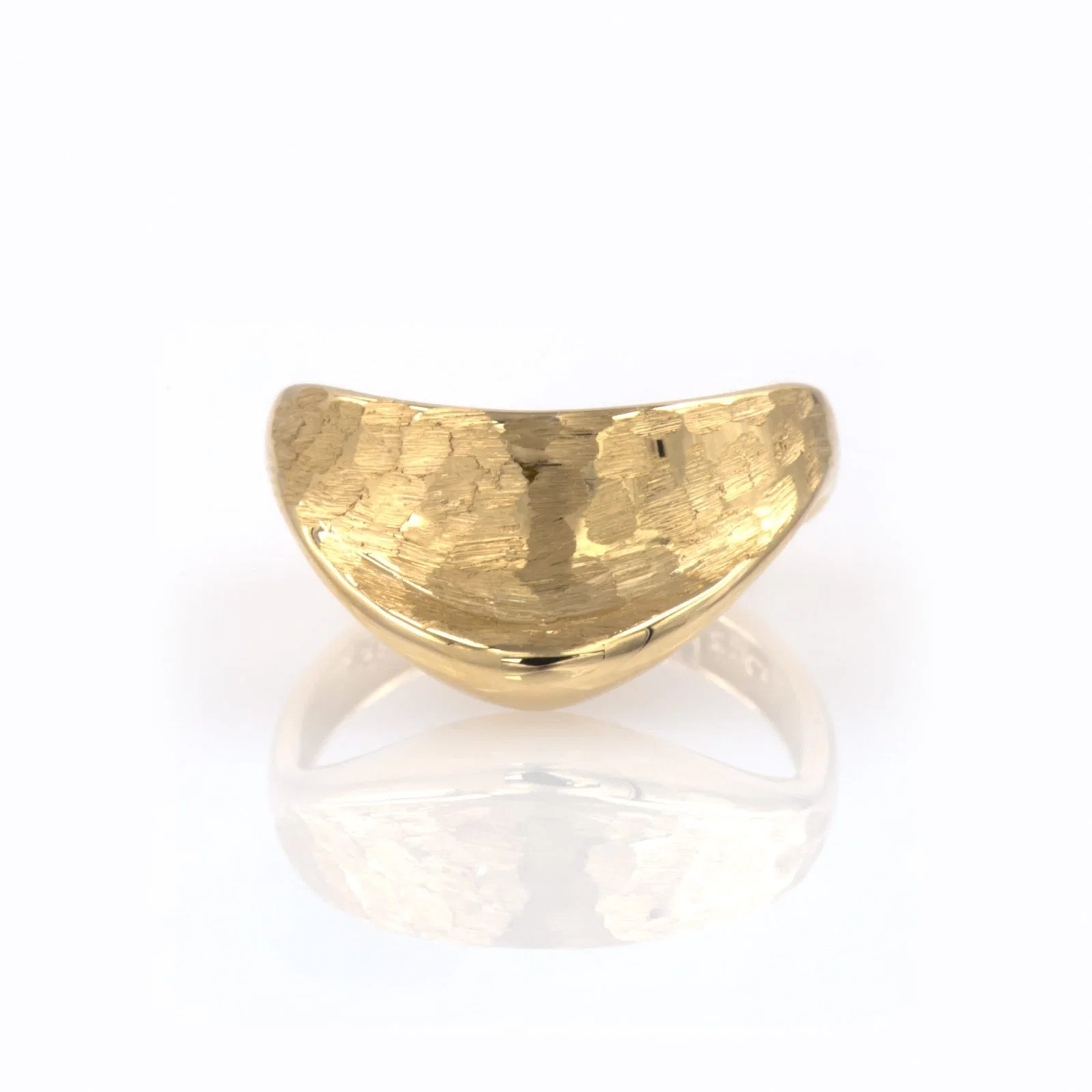 Hammered Signet Ring — additional product image 4 from AntEva Crafts