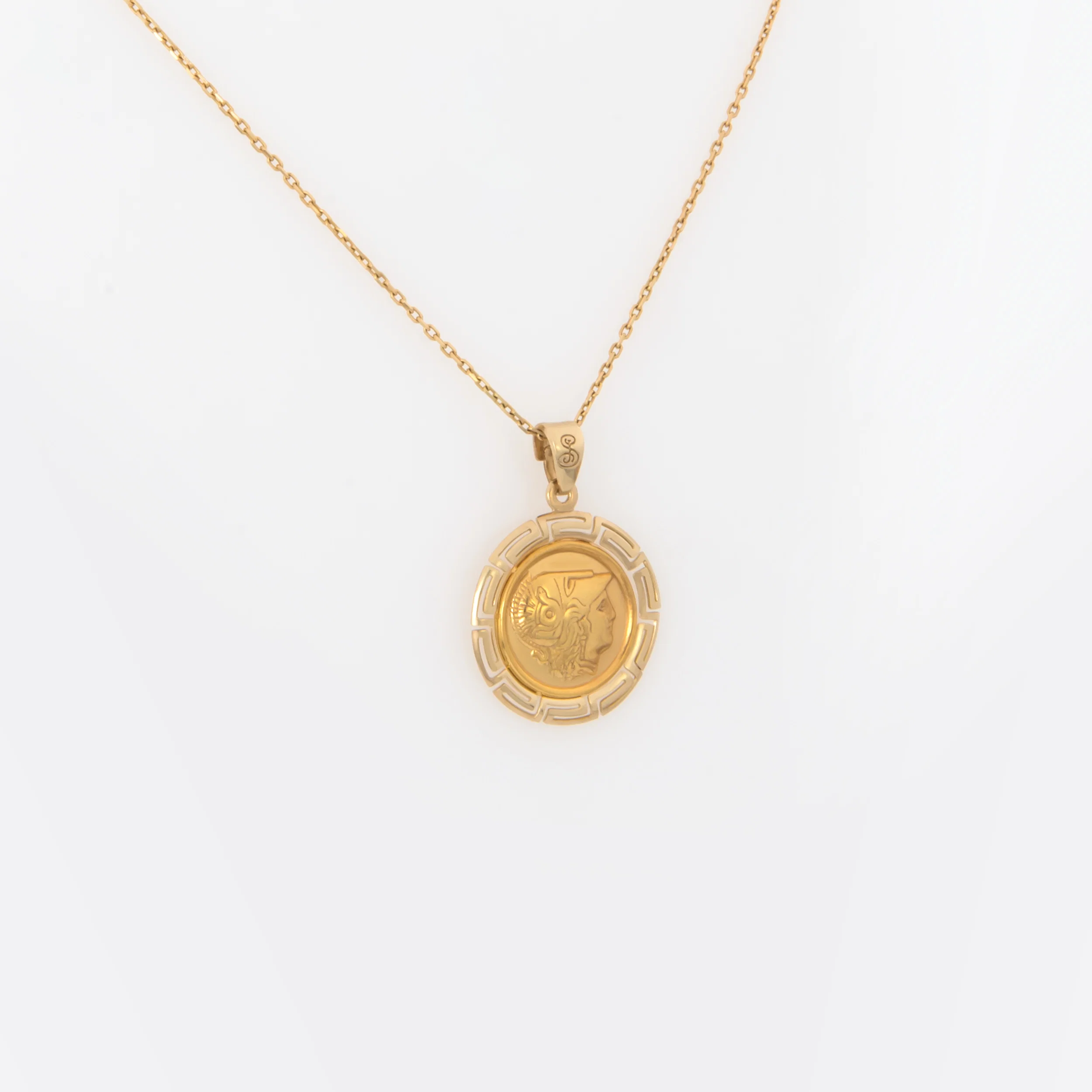 Round Athena Meander Pendant — additional product image 3 from AntEva Crafts