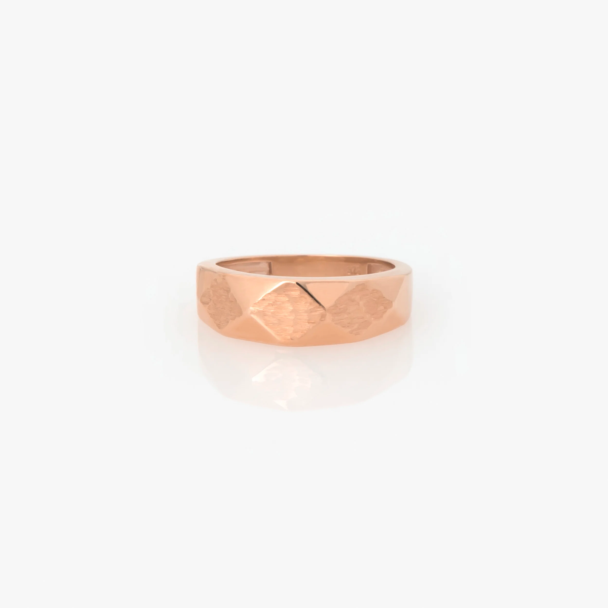 Hammered Pyramid Ring — additional product image 6 from AntEva Crafts