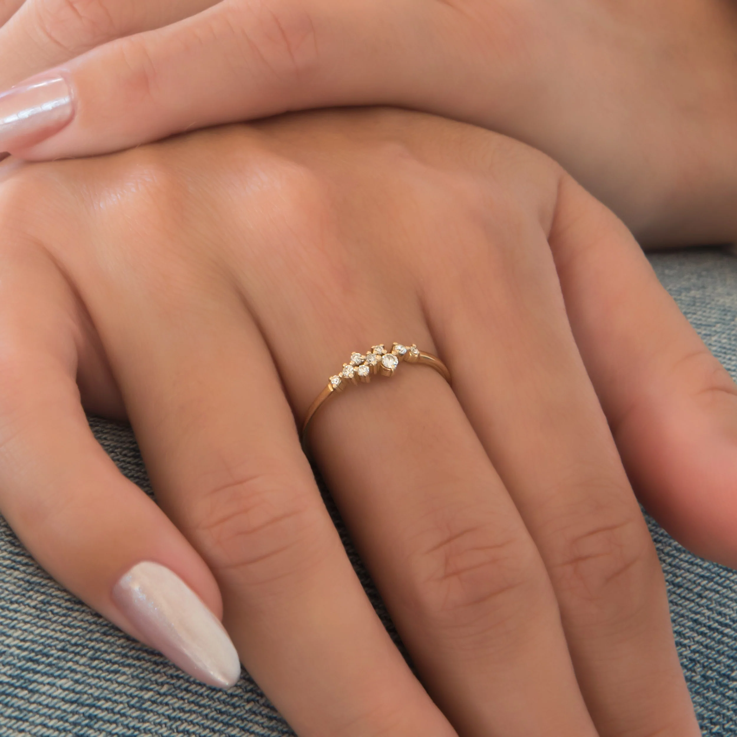 Gemstone Cluster Ring — additional product image 4 from AntEva Crafts