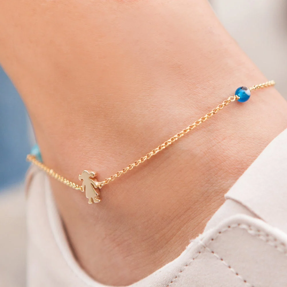 Silver Girl Charm Anklet — additional product image 3 from AntEva Crafts