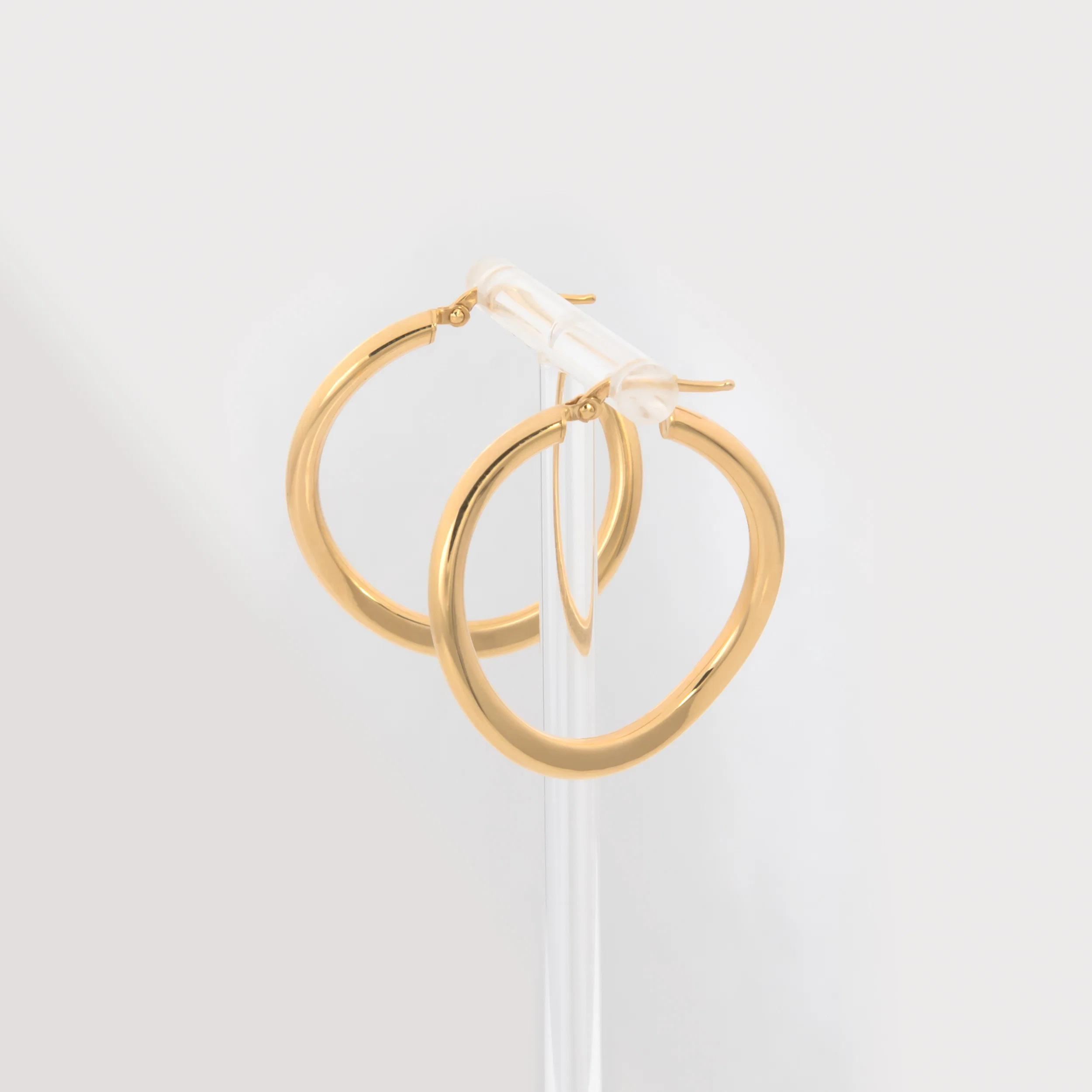 Wavy Round Hoop Earrings — additional product image 3 from AntEva Crafts