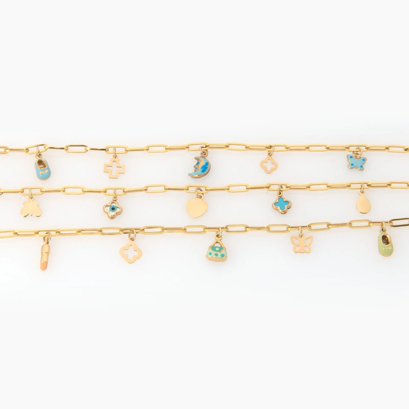 Gold Chain Charm Bracelet — additional product image 3 from AntEva Crafts