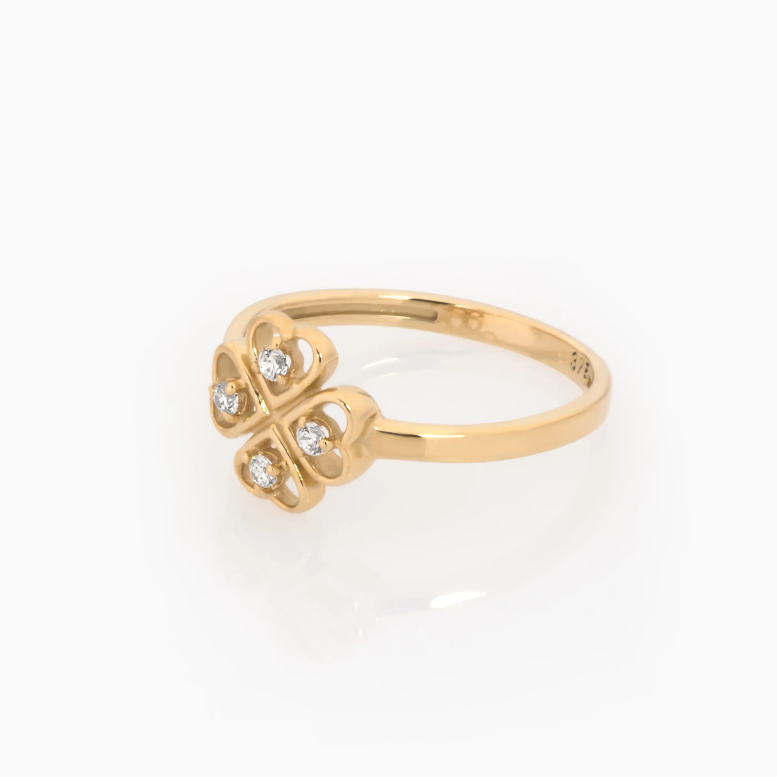 Four Leaf Clover Gemstone Ring — additional product image 3 from AntEva Crafts