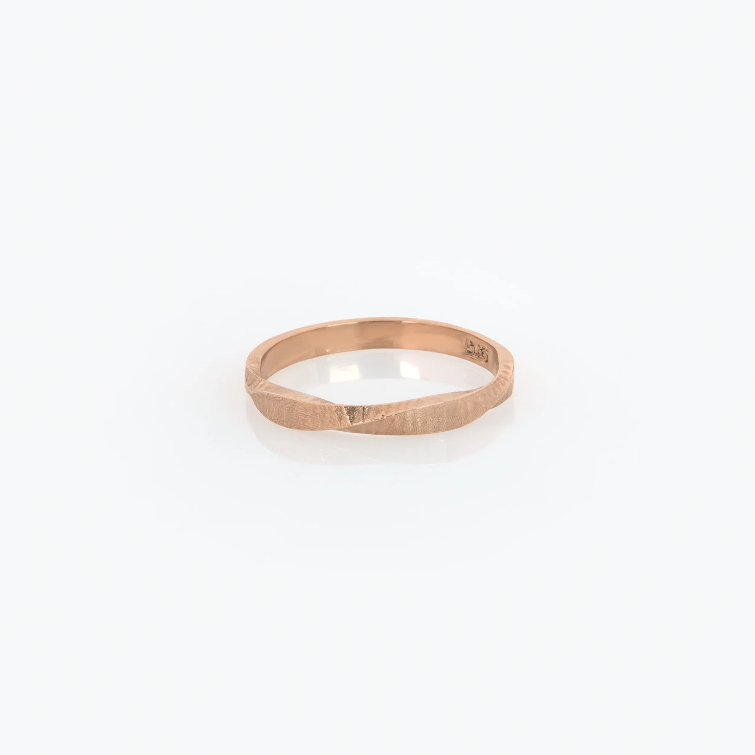 Mobius Diamond Cut Textured Ring — additional product image 6 from AntEva Crafts
