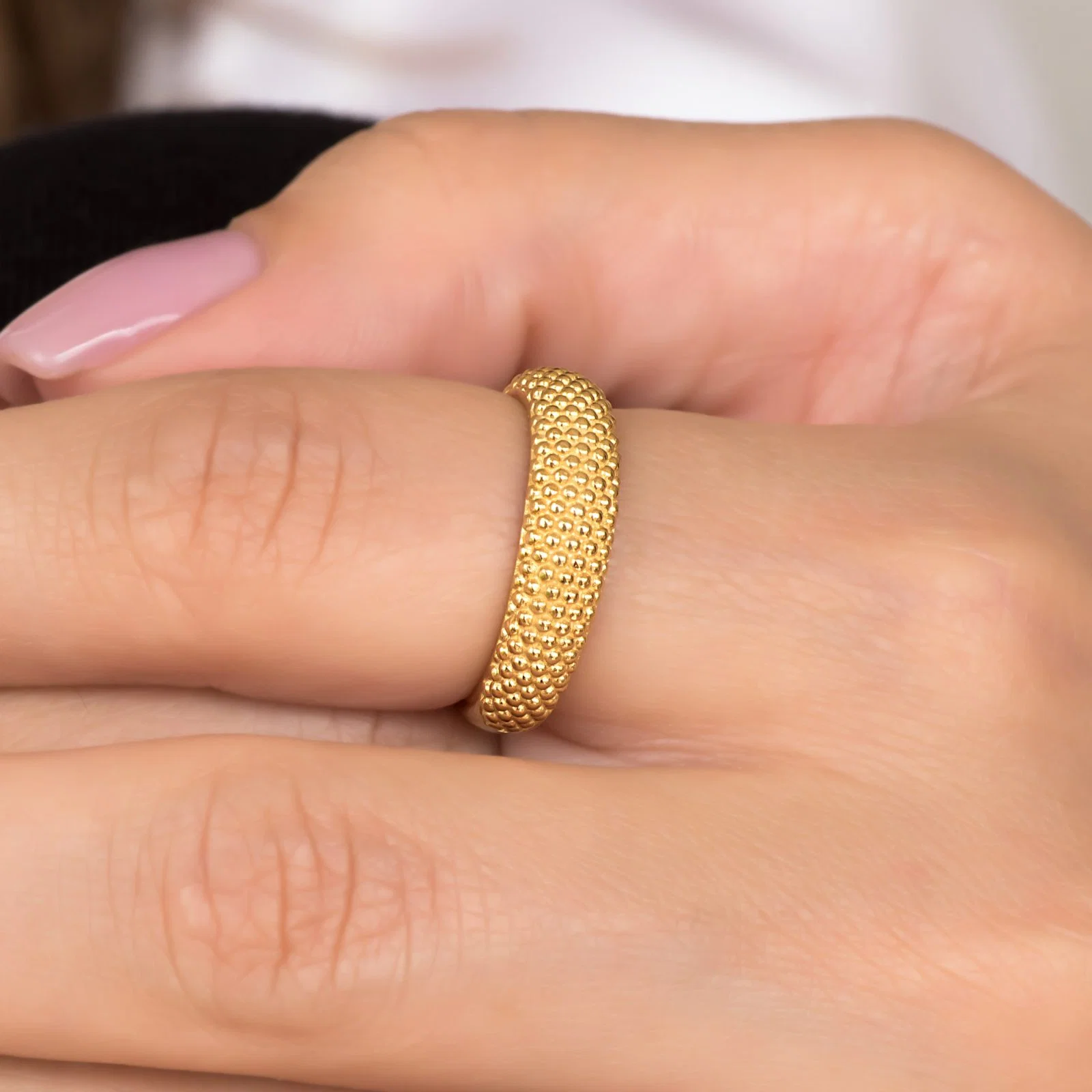 Dome Milgrain Ring — additional product image 10 from AntEva Crafts