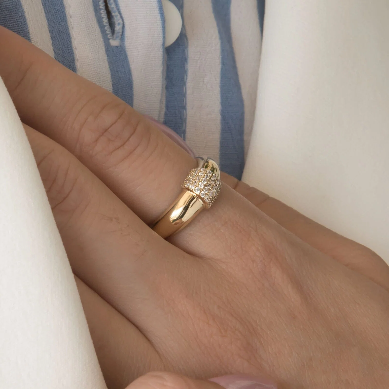 Knot Diamond Dome Ring — additional product image 3 from AntEva Crafts