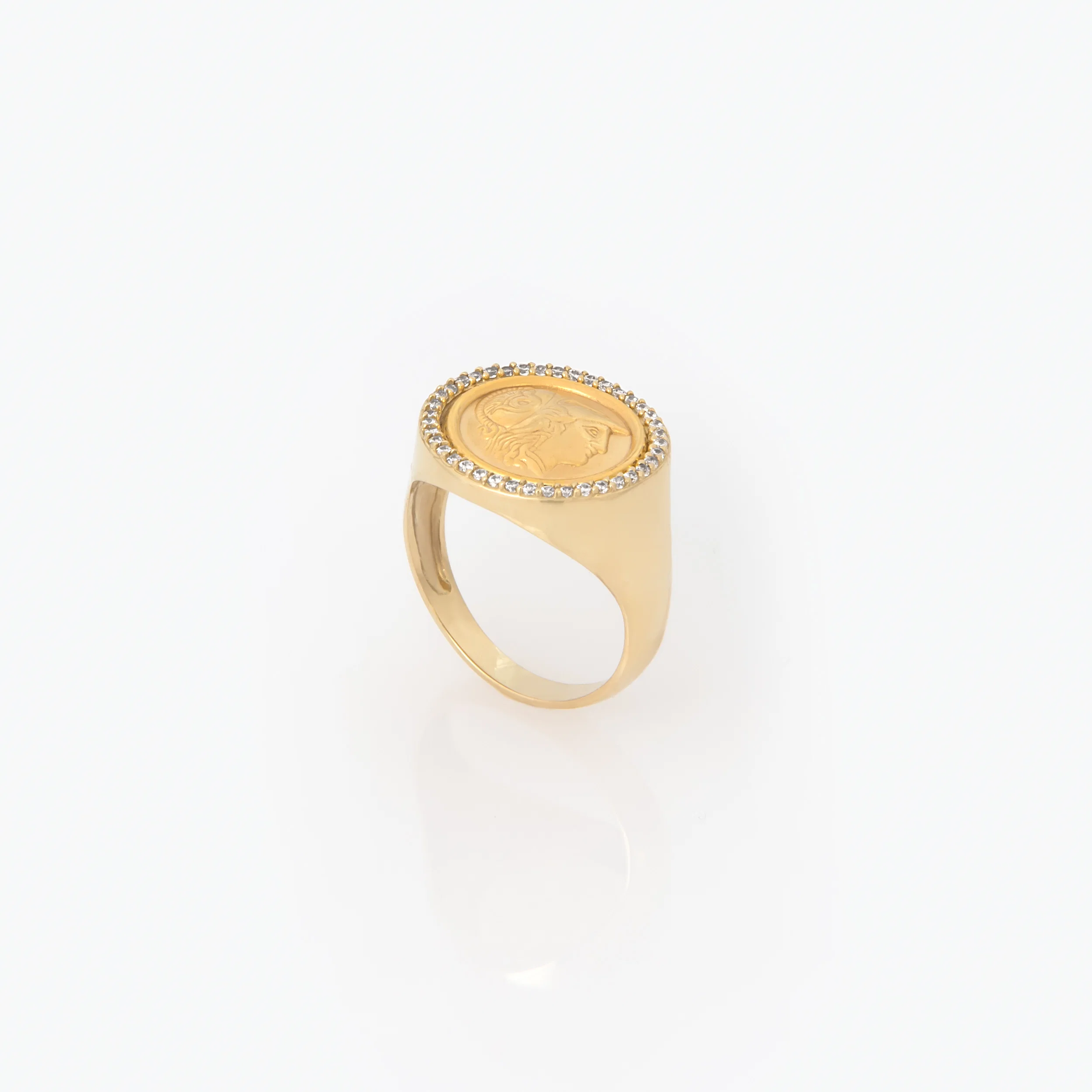 Goddess Athena Halo Gold Ring — additional product image 3 from AntEva Crafts