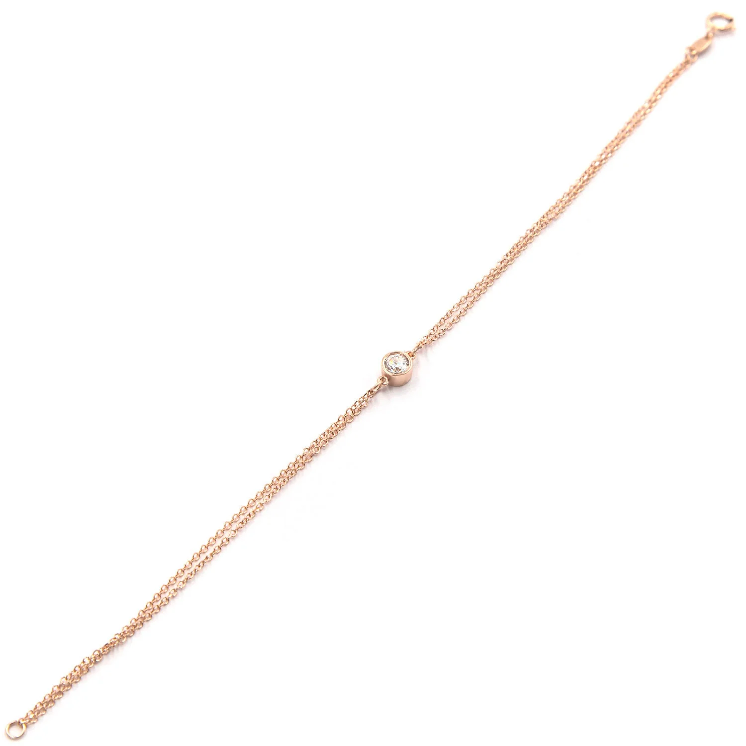 Diamond Solitaire Chain Bracelet — additional product image 5 from AntEva Crafts
