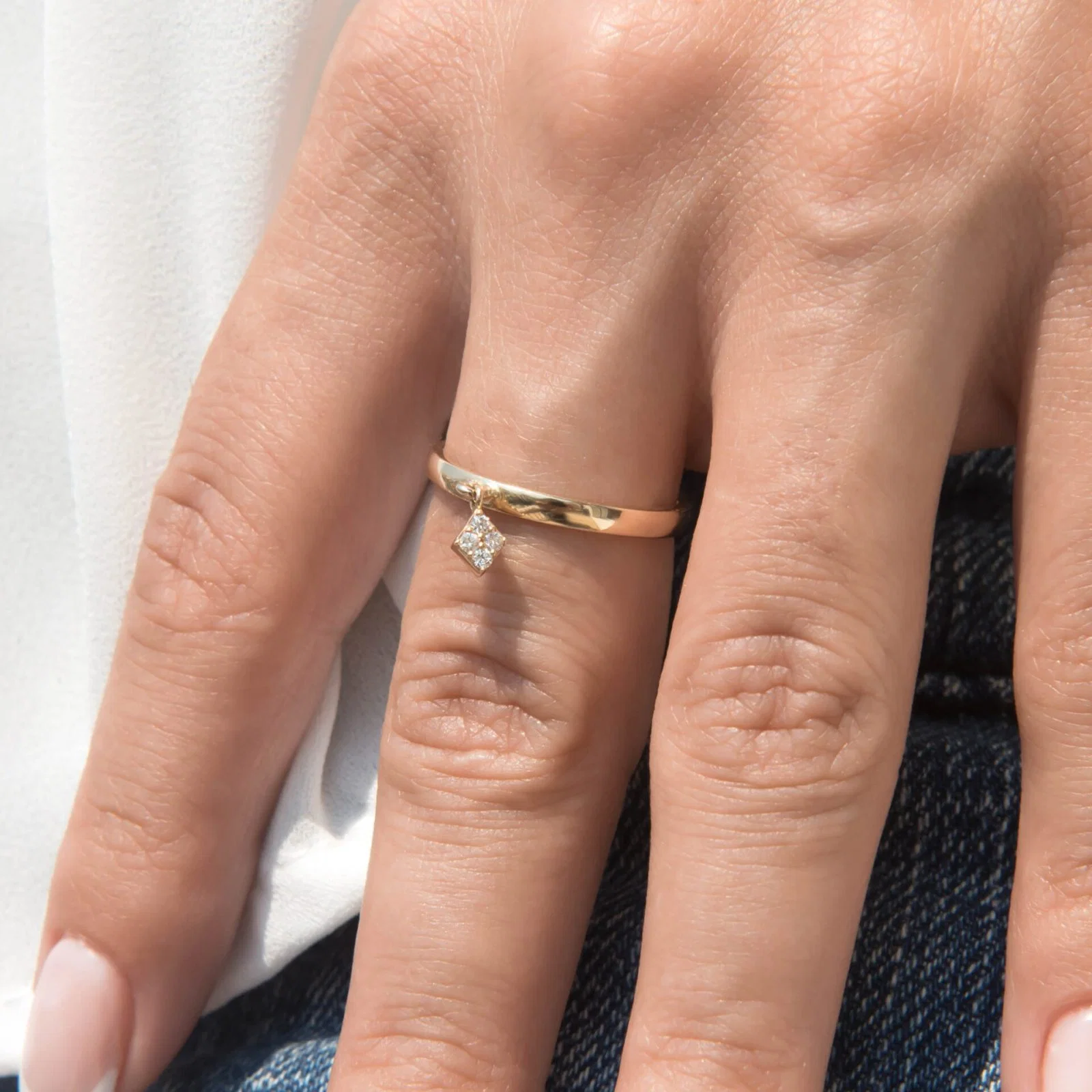 Hanging Marquise Ring — additional product image 3 from AntEva Crafts