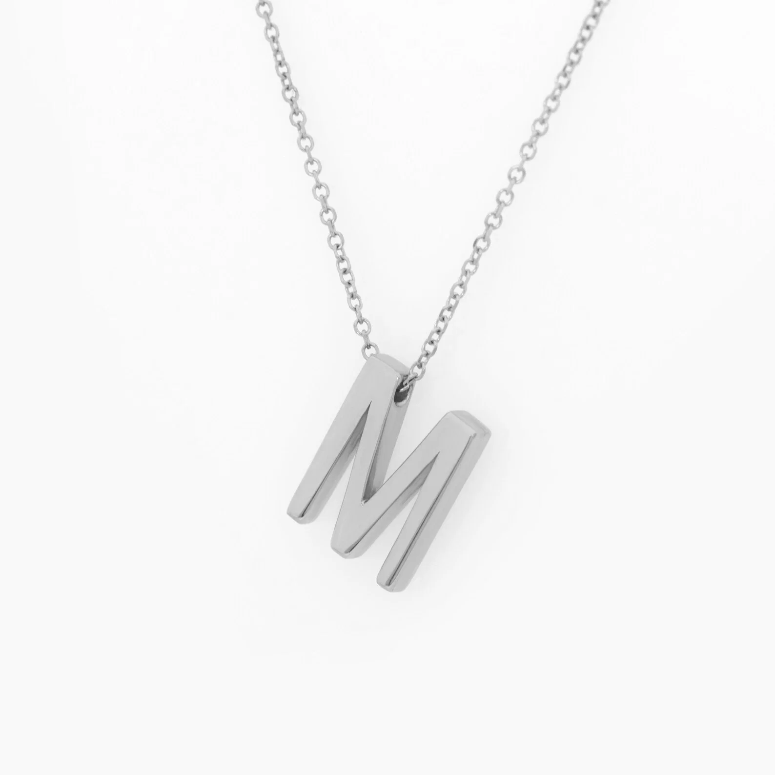Gold Monogram Chain Necklace — additional product image 4 from AntEva Crafts