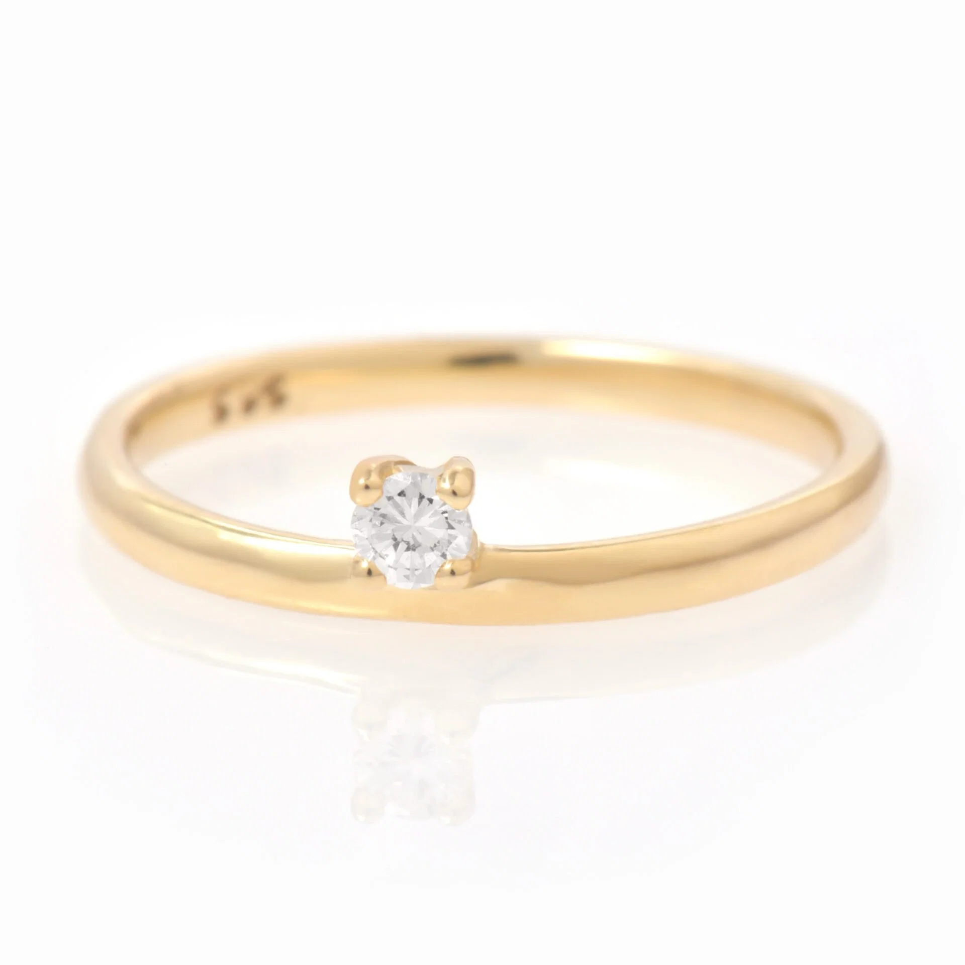 Diamond Solitaire Unique Ring — additional product image 3 from AntEva Crafts