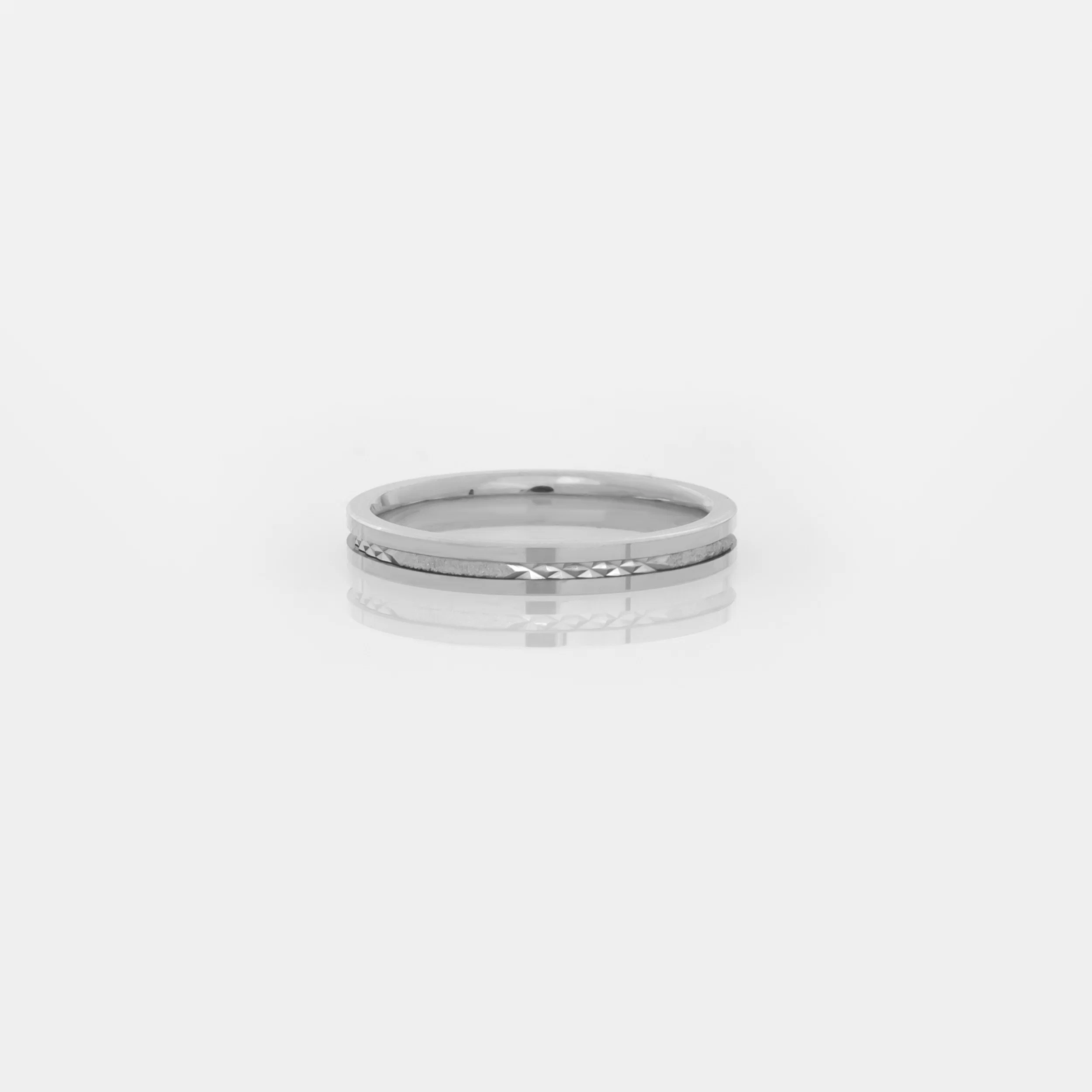 Diamond Cut Two tone Wedding Band — additional product image 5 from AntEva Crafts