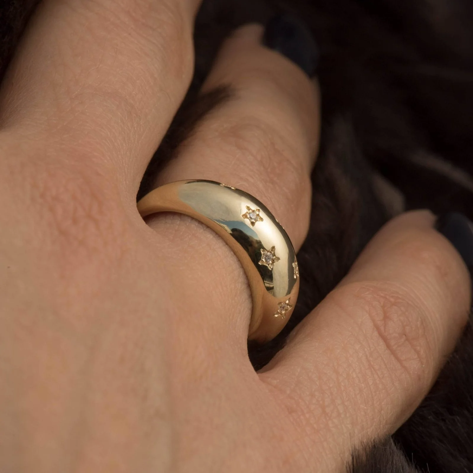 Diamond North Star Ring — additional product image 4 from AntEva Crafts