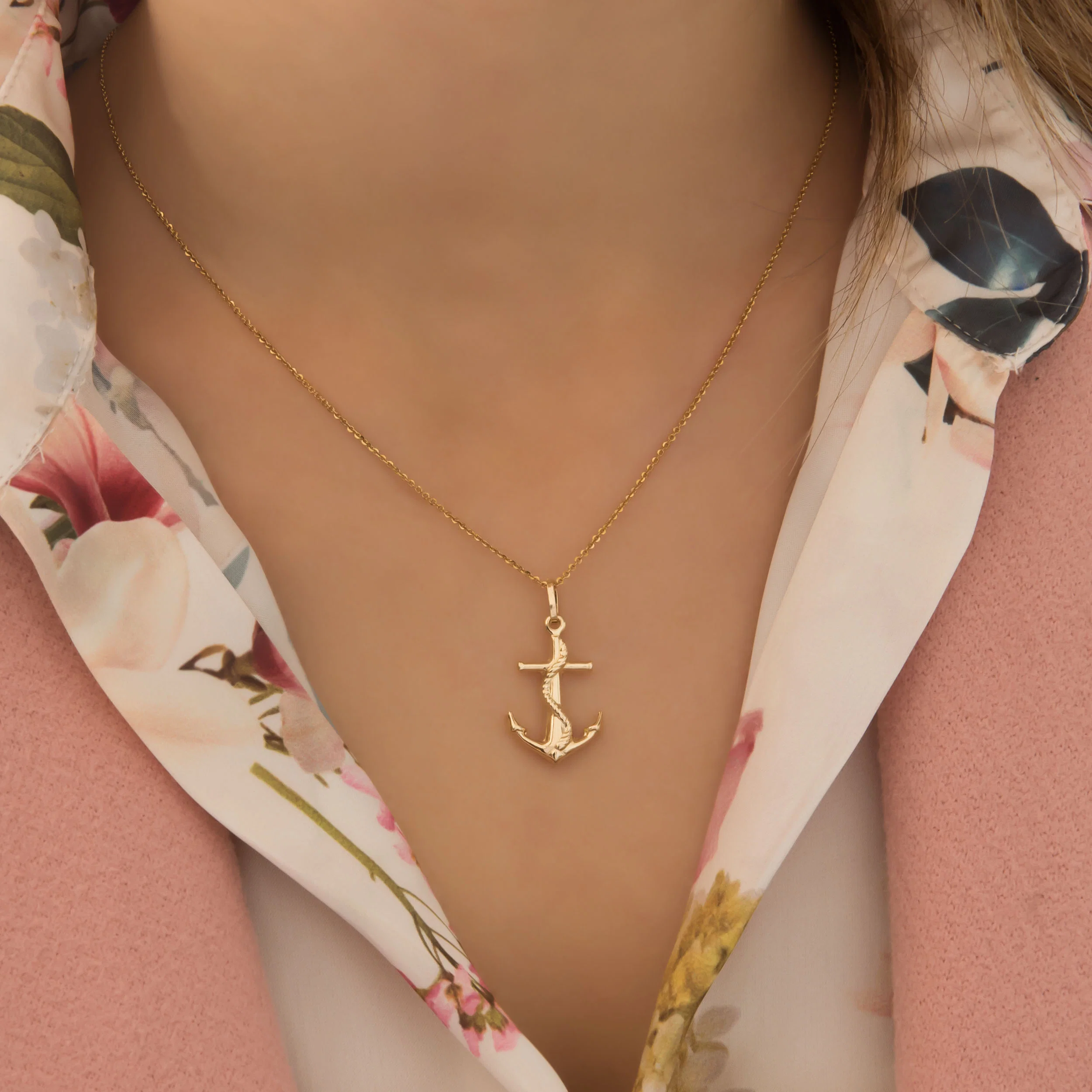 Bold Anchor Pendant Necklace — additional product image 2 from AntEva Crafts